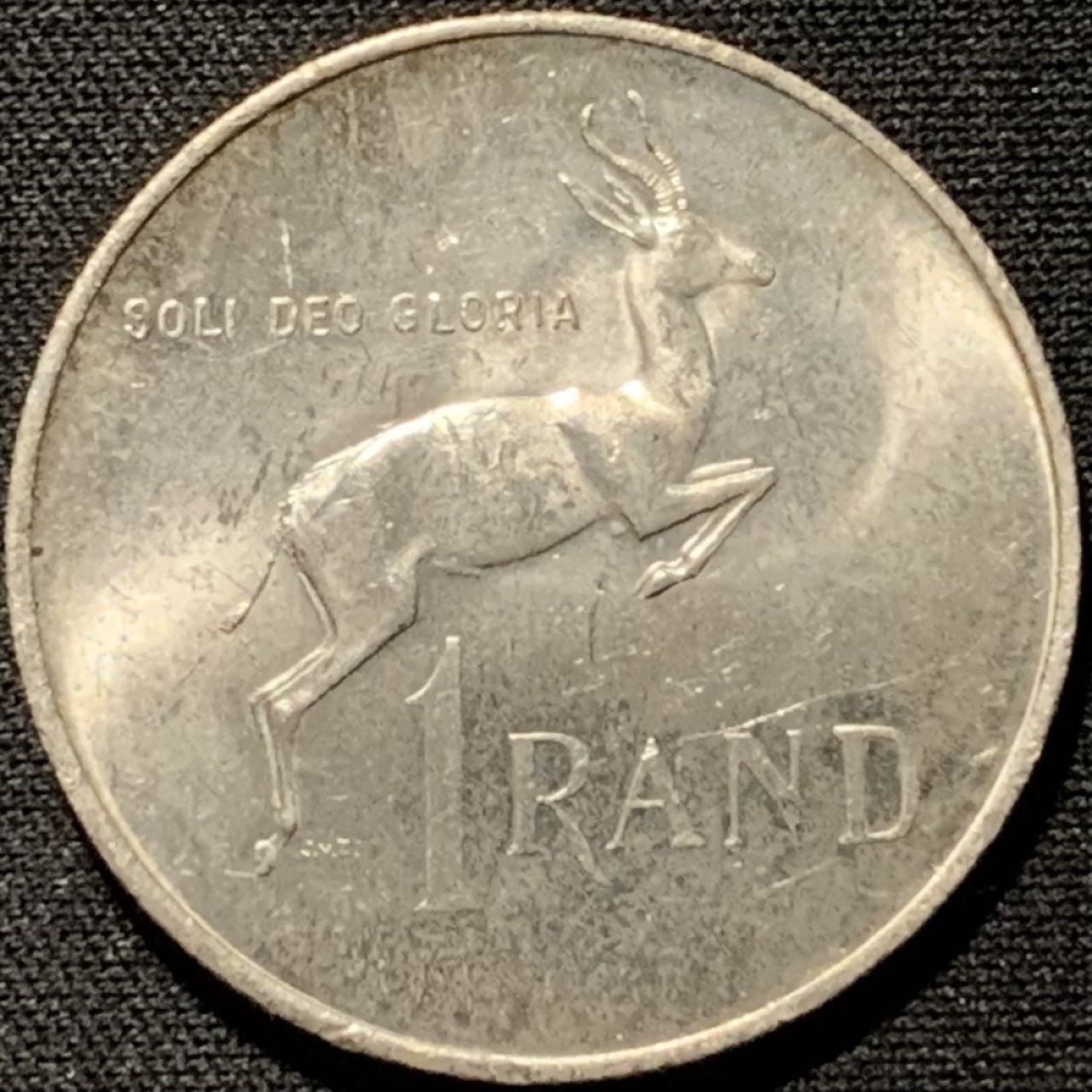 紫瑗钱币——第261期拍卖 南非 1967年 总统维沃尔德 1兰特 15克 0.8银 UNC