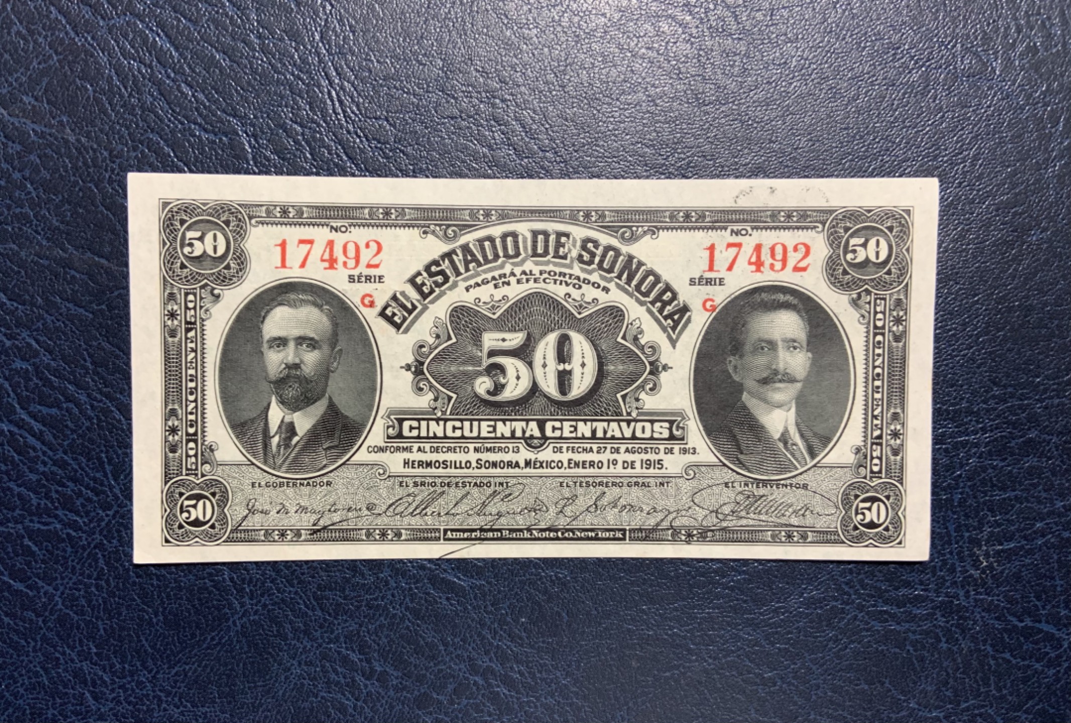 收藏联盟Quantum Auction 第243期拍卖 已更新 墨西哥1915年50分 品相UNC 细节如图