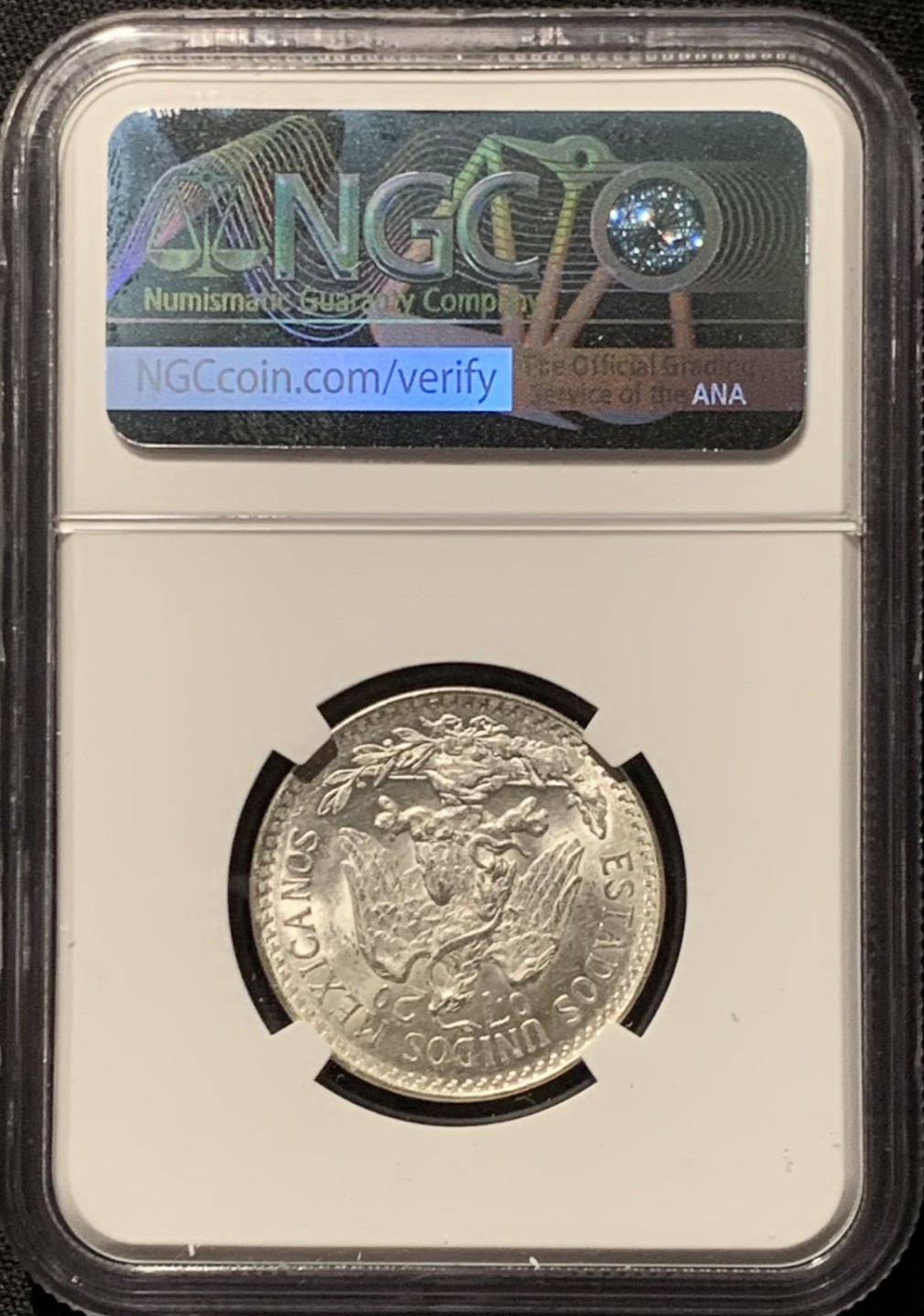 紫瑗钱币——第261期拍卖 墨西哥 1943年 M版 鹰洋 50分 银币 NGC MS64