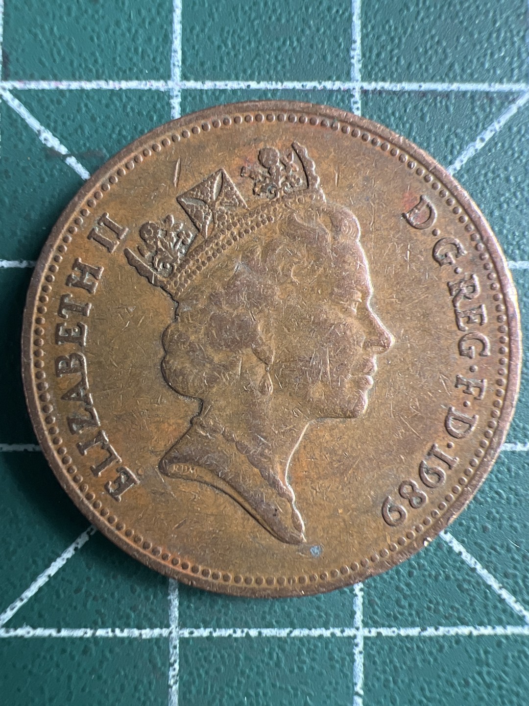 泡泡堂第261期  世界硬币 （无押金，捡漏，全场20包邮，偏远地区除外，接收代拍业务） 英国高冠2便士