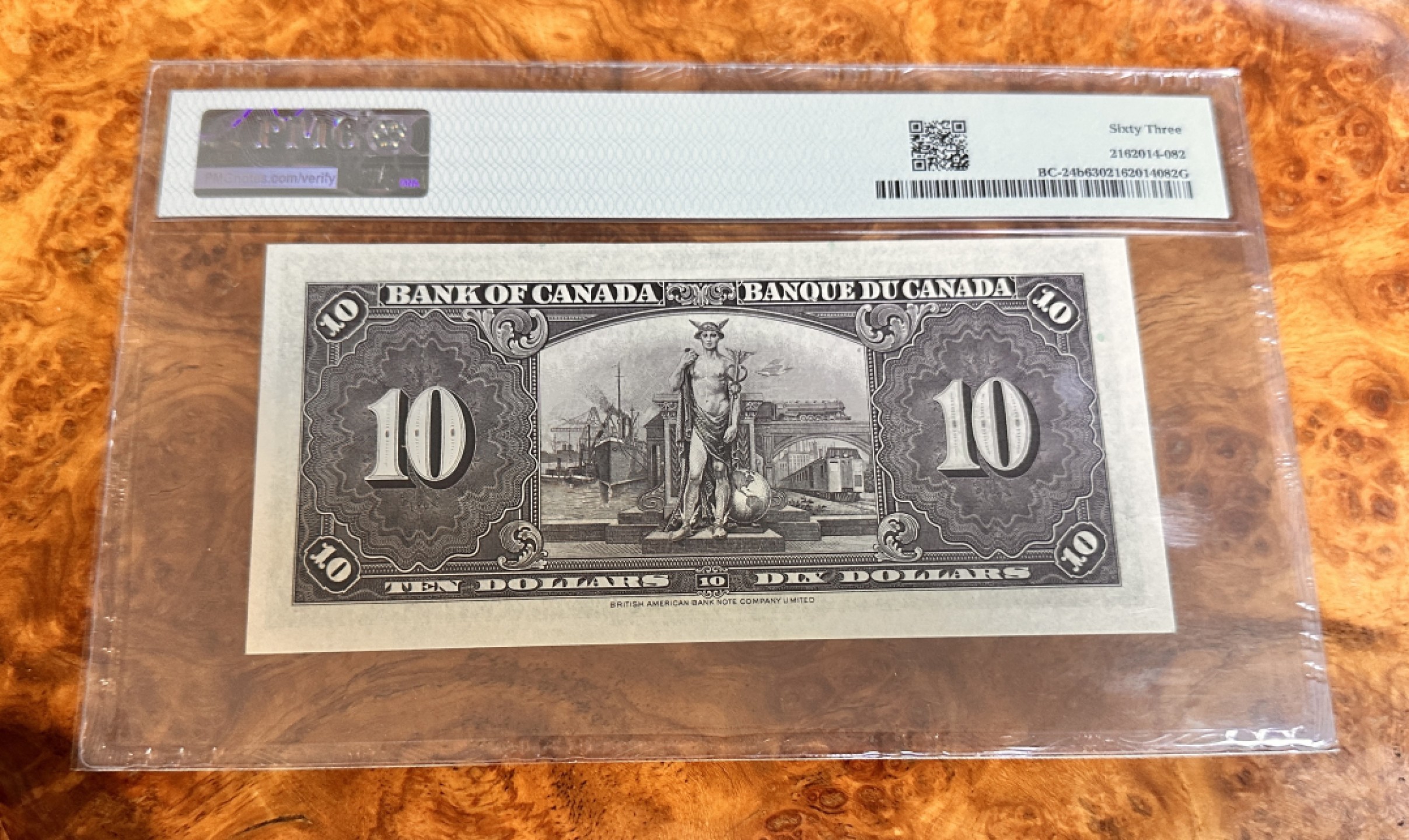 Chase Auction 第20期 - - 外钞、民国钞和人民币混合场！ 1937年加拿大10元，PMG63！