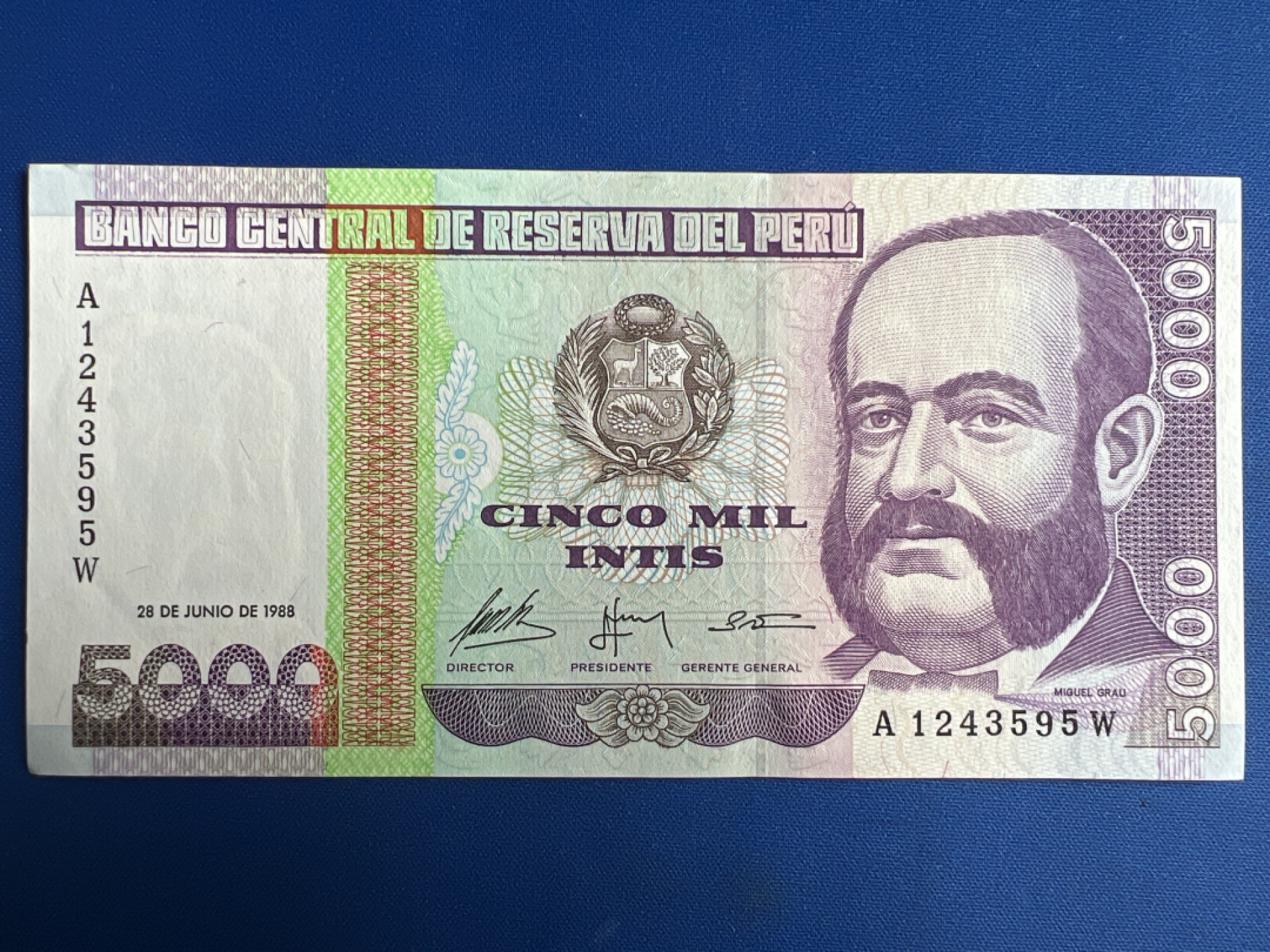 泡泡堂微拍第一百〇六幕纸币捡漏可累计专场👿👿，累计满二十元包邮，接受代拍业务 秘鲁5000印蒂