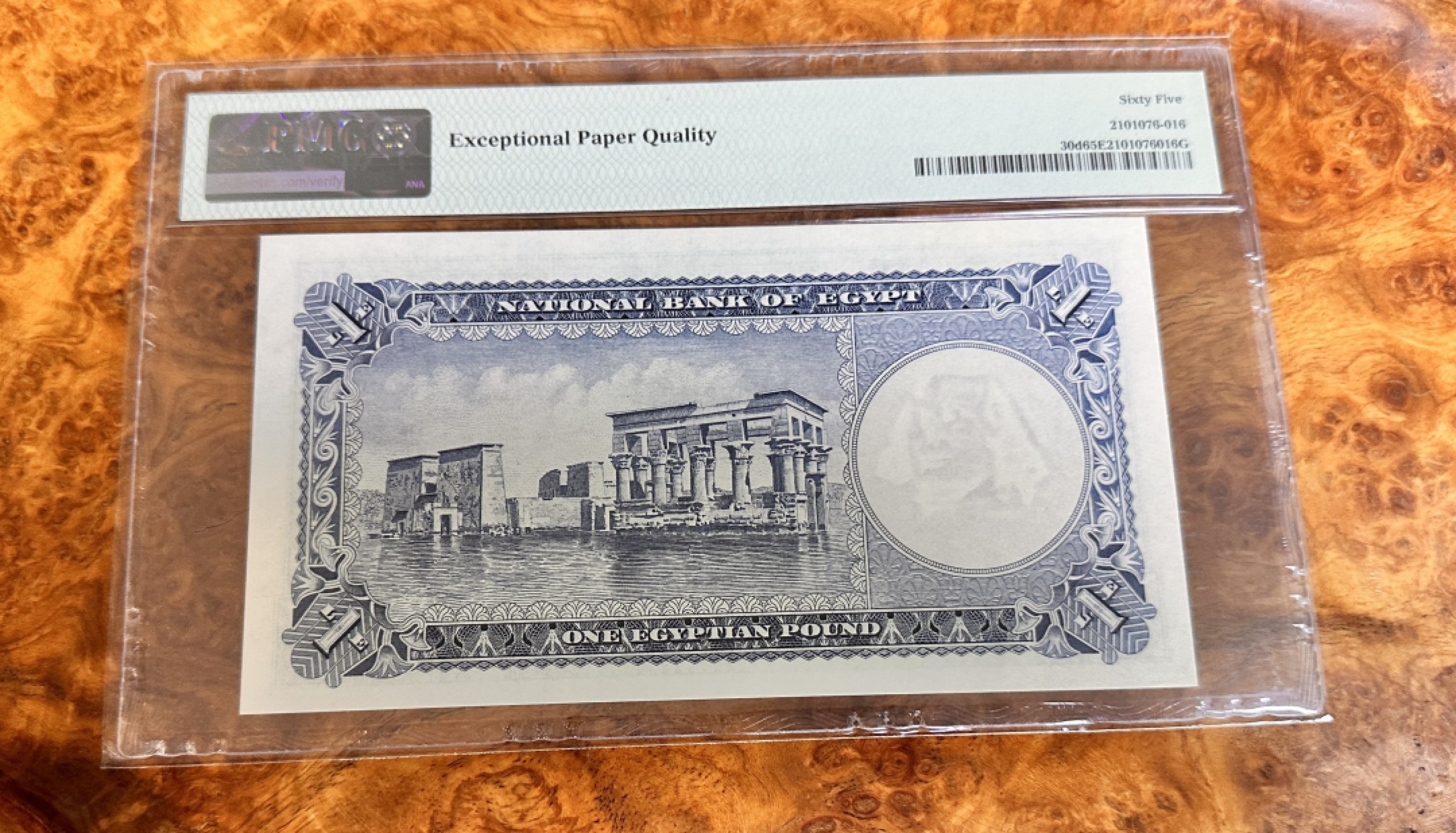 Chase Auction 第20期 - - 外钞、民国钞和人民币混合场！ 1960年埃及1镑，PMG65！