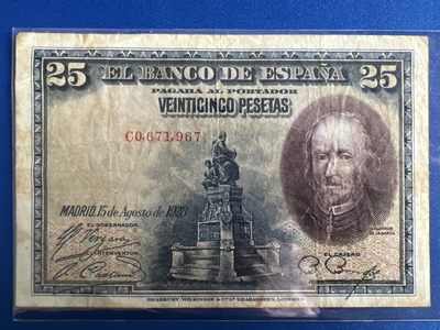 泡泡堂微拍第一百〇七幕纸币捡漏可累计专场👿👿，累计满二十元包邮，接受代拍业务 - 西班牙25比塞塔