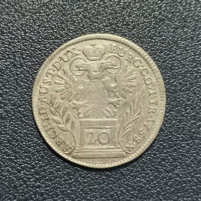 🎉🎊乐享宝藏💎💰~20230324专场 奥地利帝国20克鲁泽银币~特蕾莎