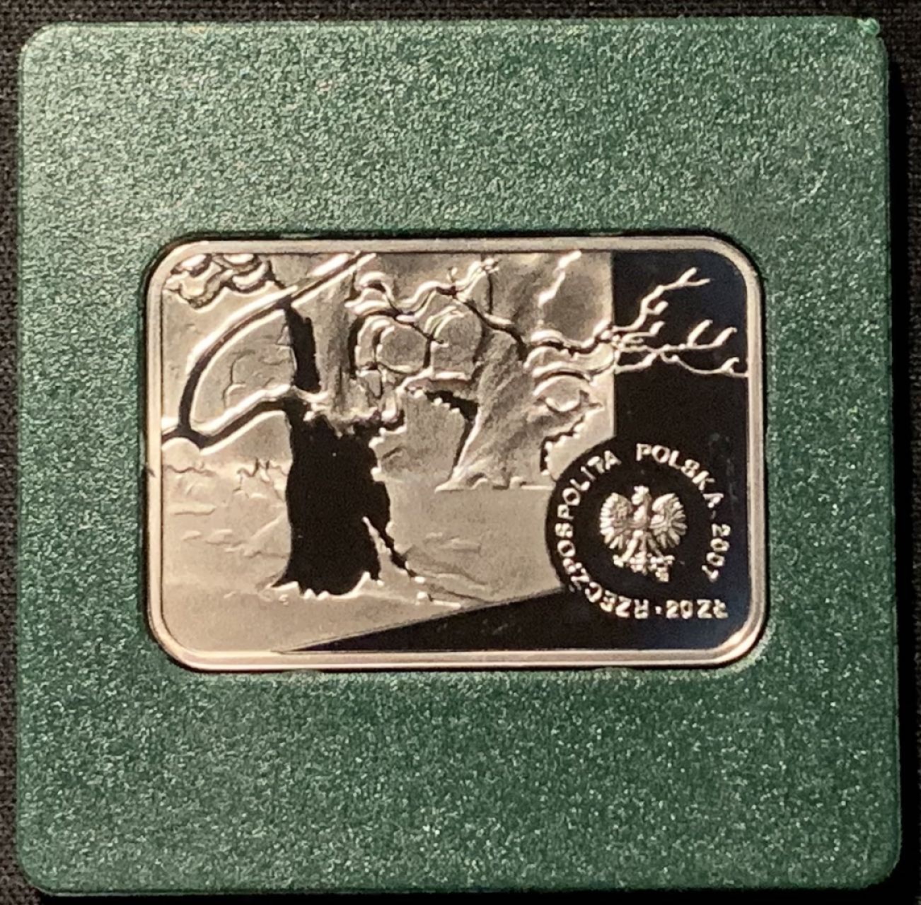 紫瑗钱币——第261期拍卖 波兰 2007年 莱昂·库佐科夫斯基诞辰155周年 20兹罗提 异形纪念币 28.28克 0.925银 精制