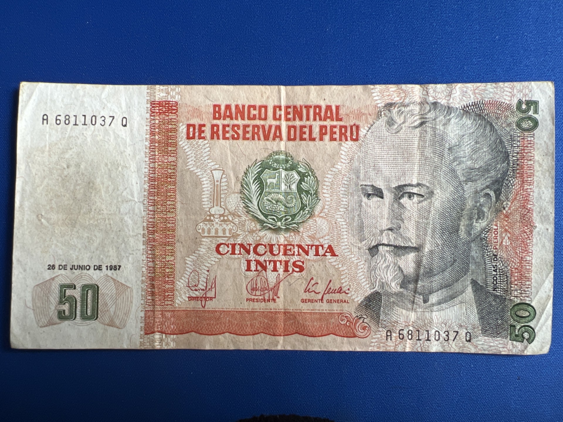 泡泡堂微拍第一百〇七幕纸币捡漏可累计专场👿👿，累计满二十元包邮，接受代拍业务 秘鲁50印蒂