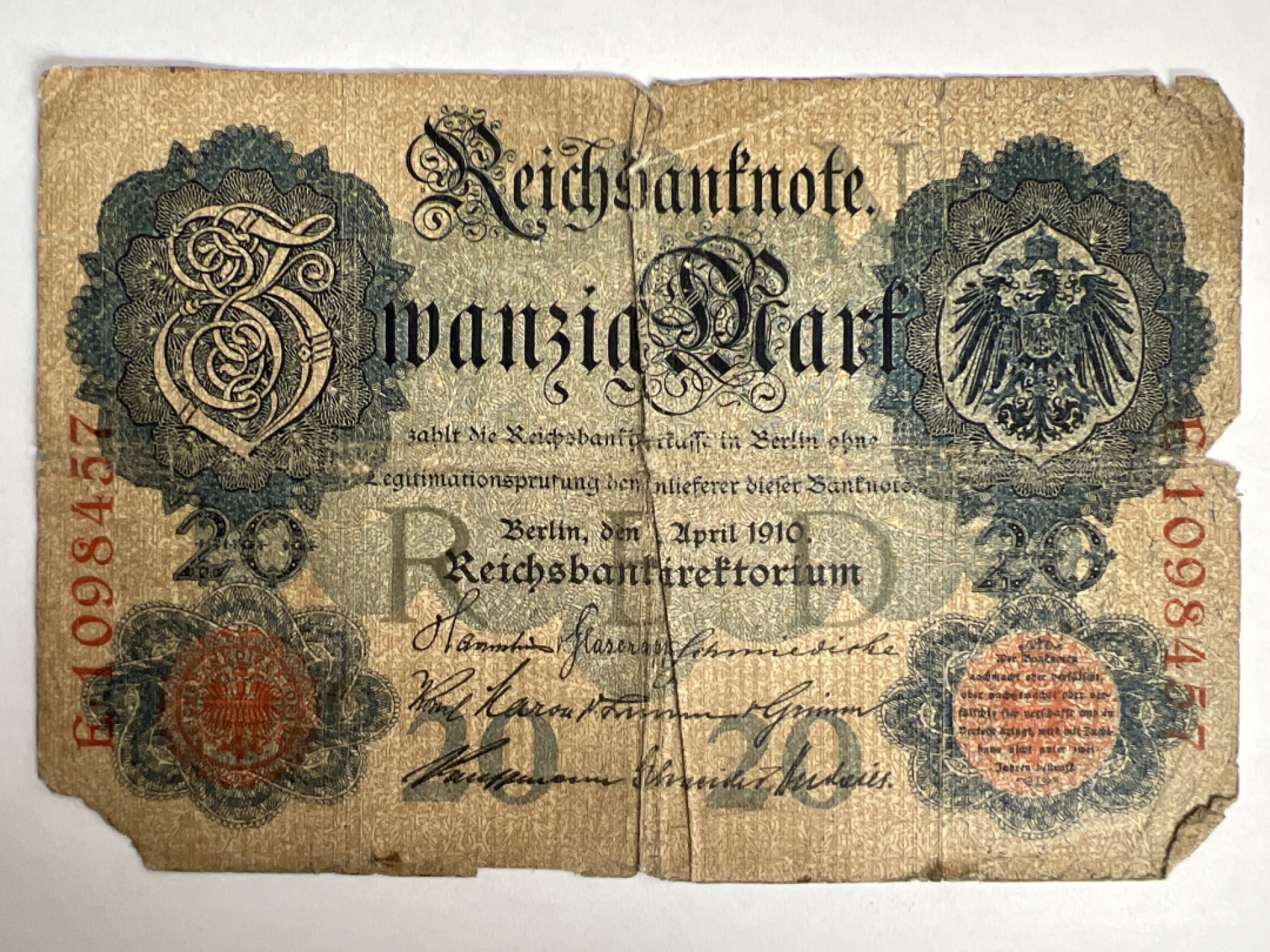 泡泡堂微拍第一百〇七幕纸币捡漏可累计专场👿👿，累计满二十元包邮，接受代拍业务 德国20马克1910年