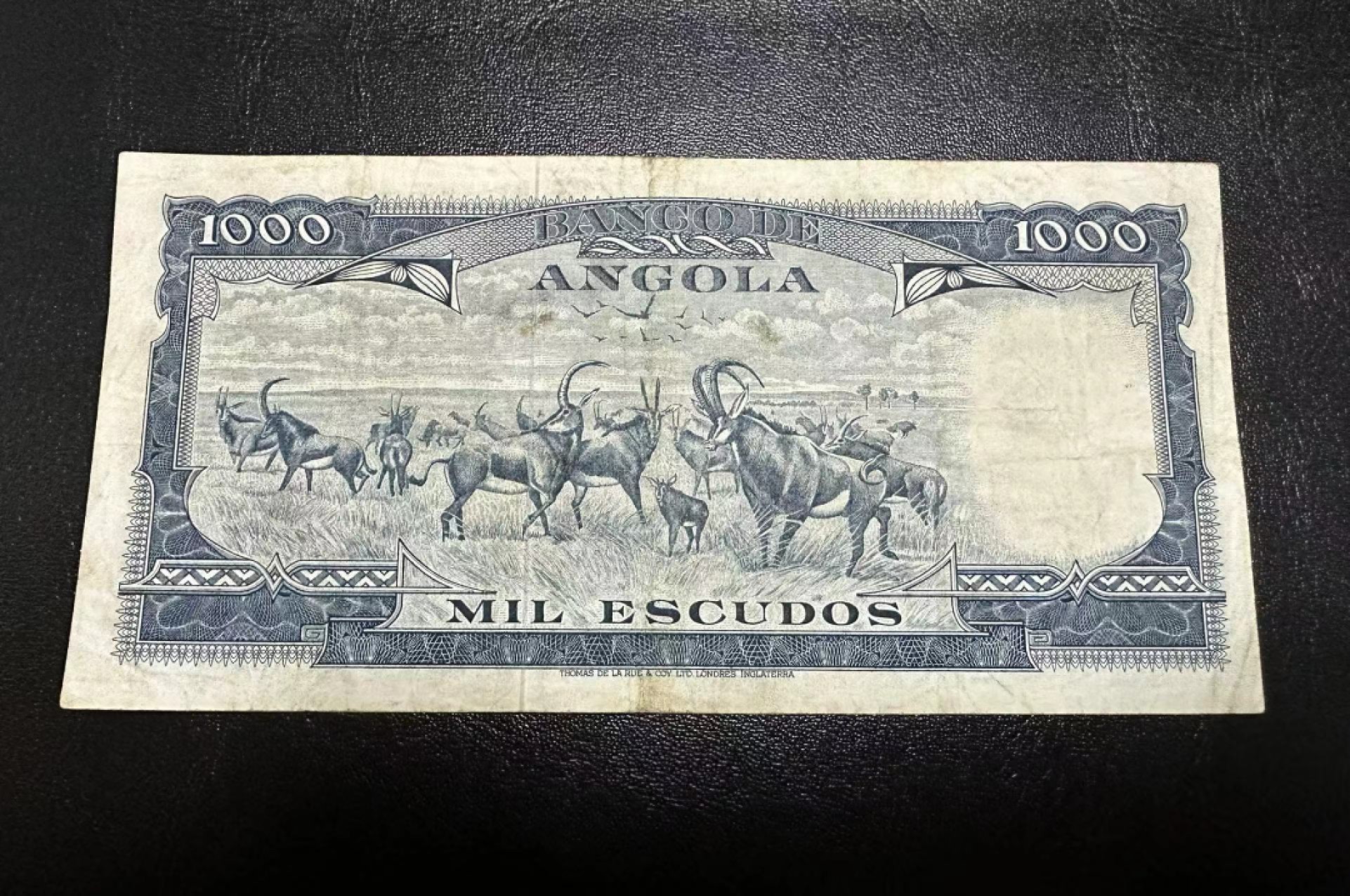 【Blue Auction】✨世界纸币精拍第306期——南越豹子【精】 安哥拉 1970年1000埃斯库多 品相如图