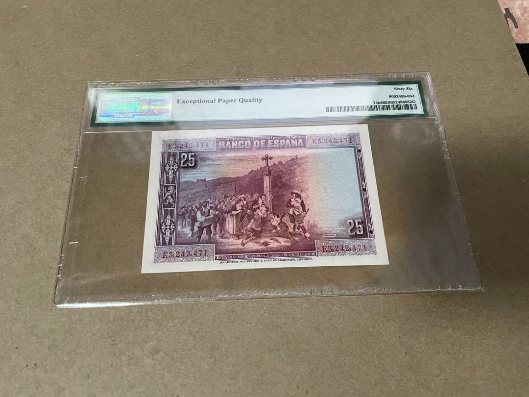 【Blue Auction】✨世界纸币精拍第306期——南越豹子【精】 西班牙 1928年25比塞塔 PMG66EPQ 