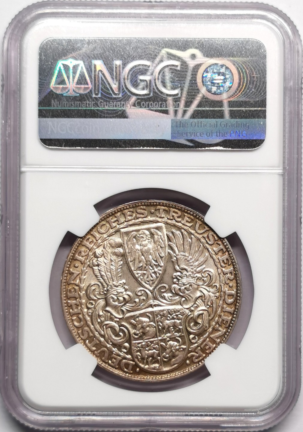 凡希社世界钱币微拍第二百三十三期 1927德国兴登堡80大寿纪念银章NGC-MS63