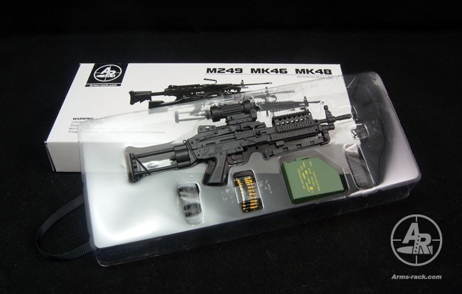 零元拍：1/6 MK46 鸡腔塑料模型摆件，无任何击发功能，黑色涂装