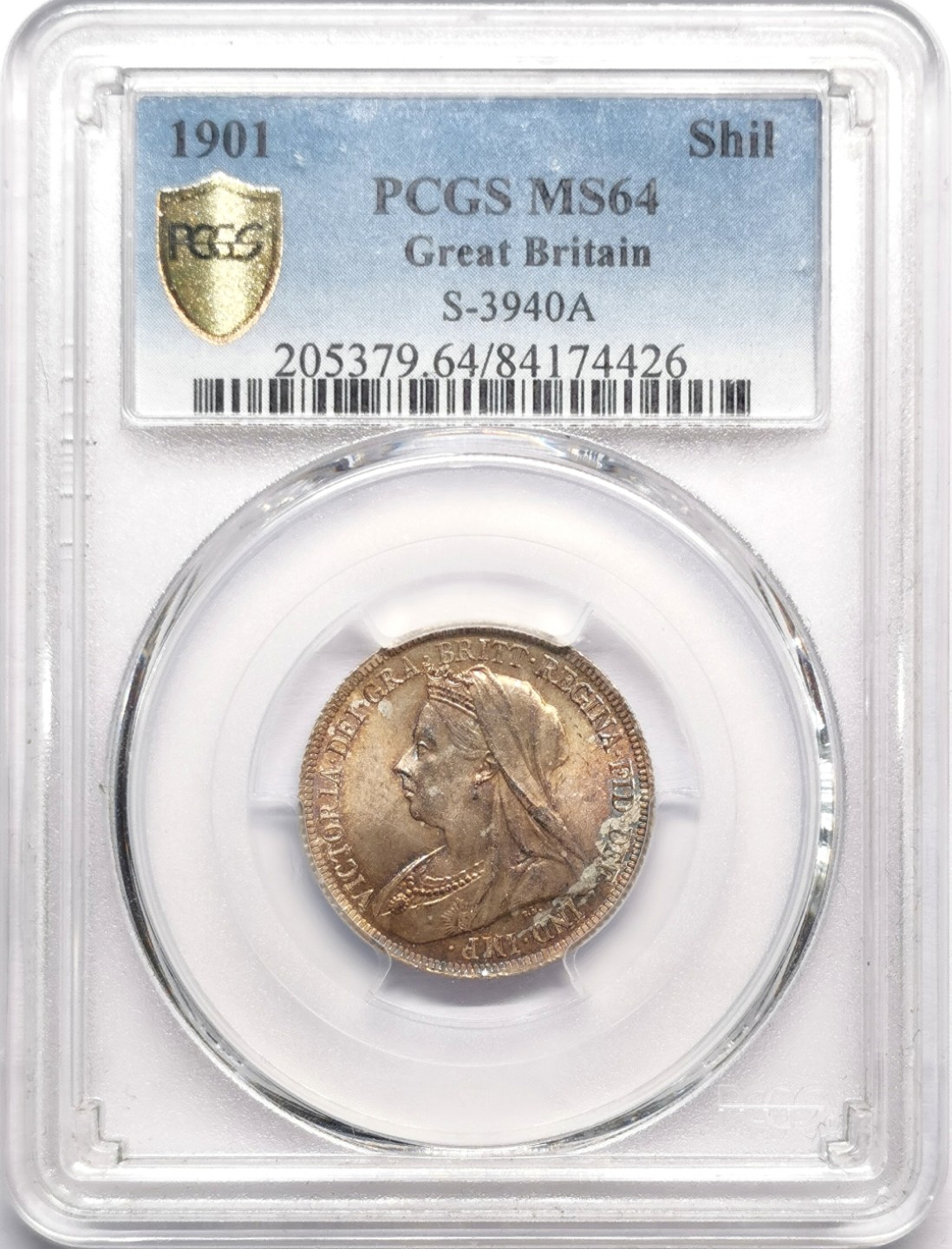 凡希社世界钱币微拍第二百三十三期 1901英国批纱先令PCGS-MS64