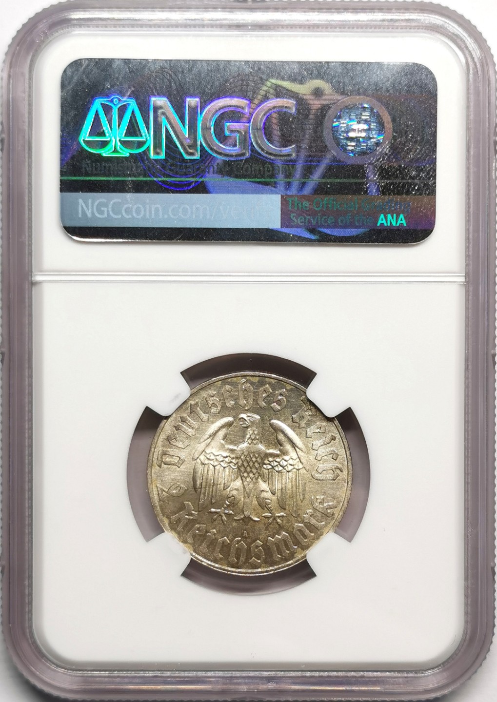 凡希社世界钱币微拍第二百三十三期 1933德国路德2马克NGC-MS64