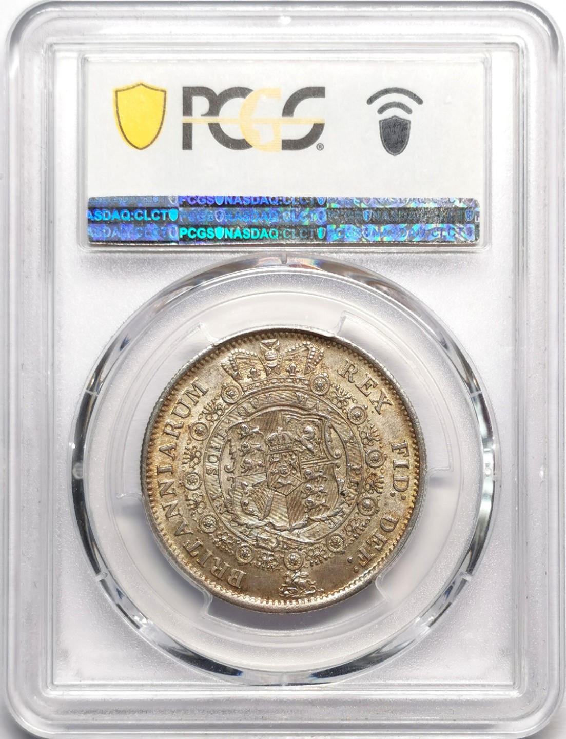 凡希社世界钱币微拍第二百三十三期 1817英国乔三牛头半克朗PCGS-MS62