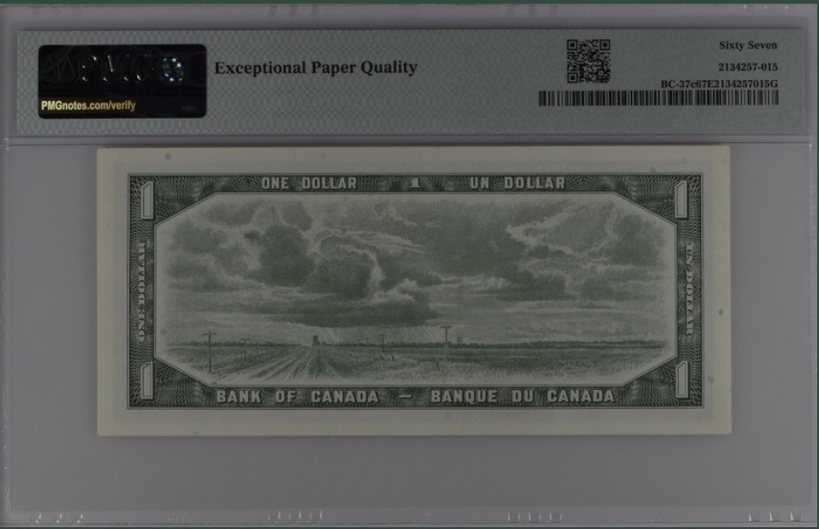 收藏联盟Quantum Auction 第243期拍卖 已更新 加拿大1954年1元 PMG67 豹子号身