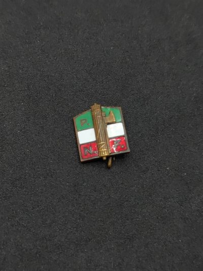 鸣琅阁徽章与古玩（第一期） - 稀有！意大利FXS党员徽章，背面带厂标。
