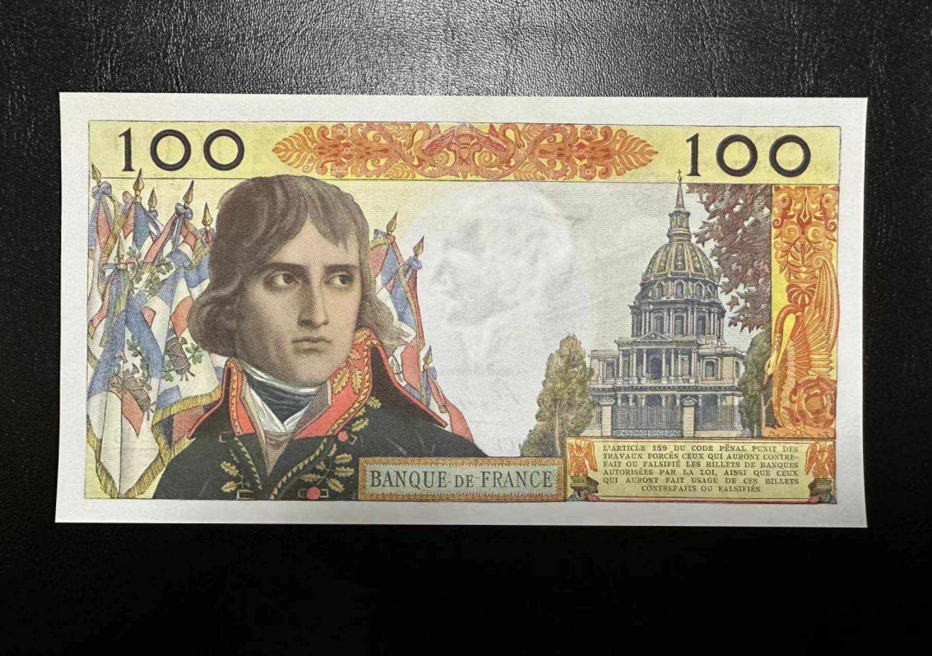 【Blue Auction】✨世界纸币精拍第306期——南越豹子【精】 法国 1963年100新法郎 拿破仑  AU+