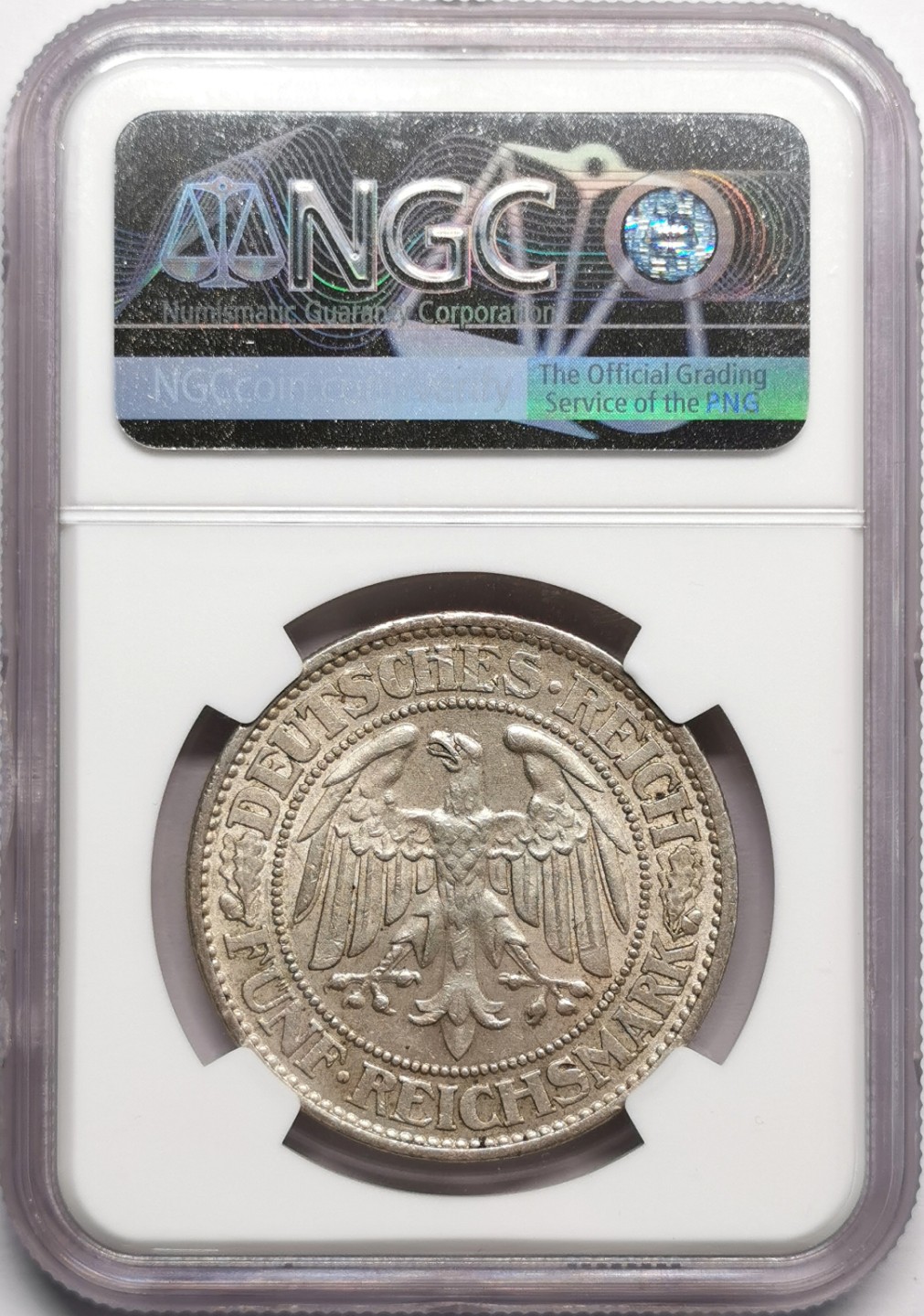 凡希社世界钱币微拍第二百三十三期 1931A魏玛橡树5马克大银NGC-MS63