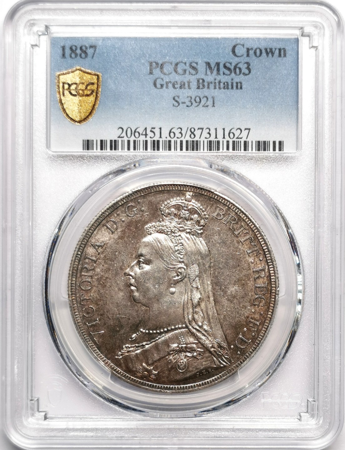 凡希社世界钱币微拍第二百三十三期 1887英国老维高冠马剑PCGS-MS63