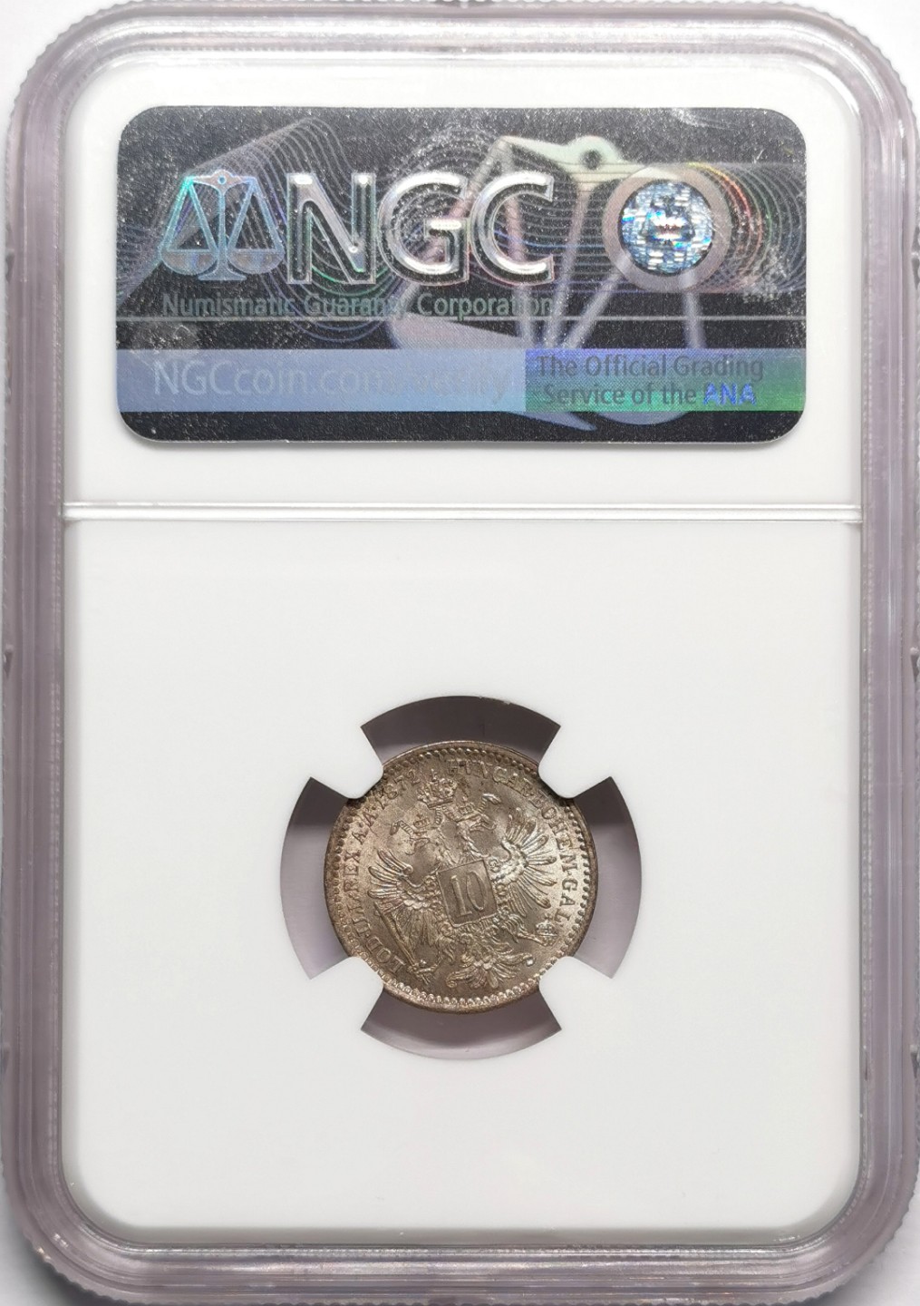 凡希社世界钱币微拍第二百三十三期 1872奥地利10K银辅币NGC-MS65