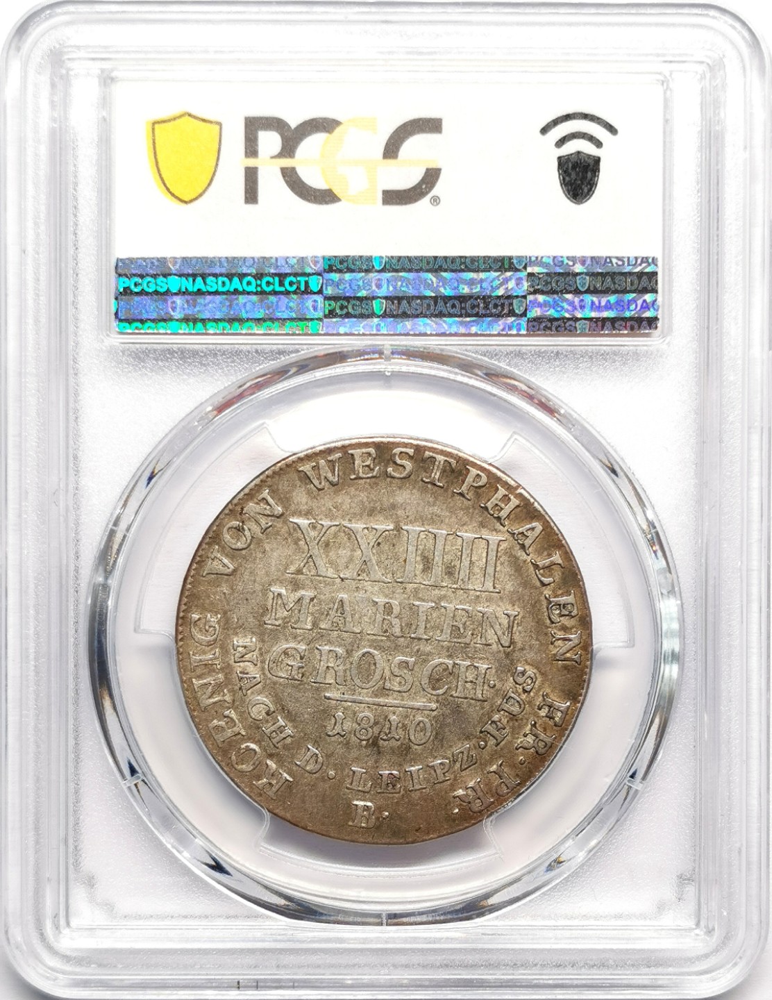 凡希社世界钱币微拍第二百三十三期 1810威斯特伐利亚24MGR银币PCGS-XF45