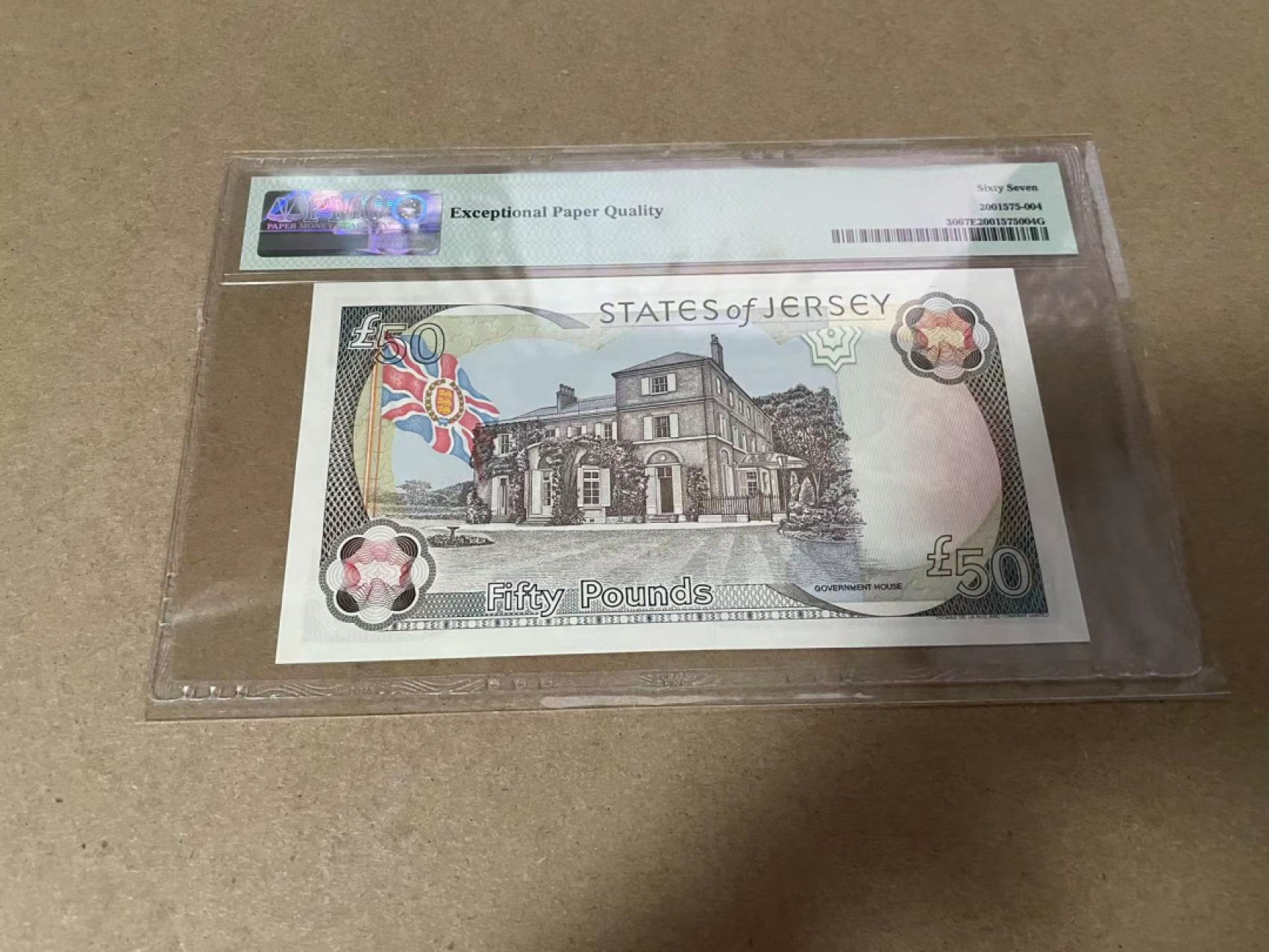 【Blue Auction】✨世界纸币精拍第306期——南越豹子【精】 泽西 2000年50镑 女王 PMG67EPQ 高分 