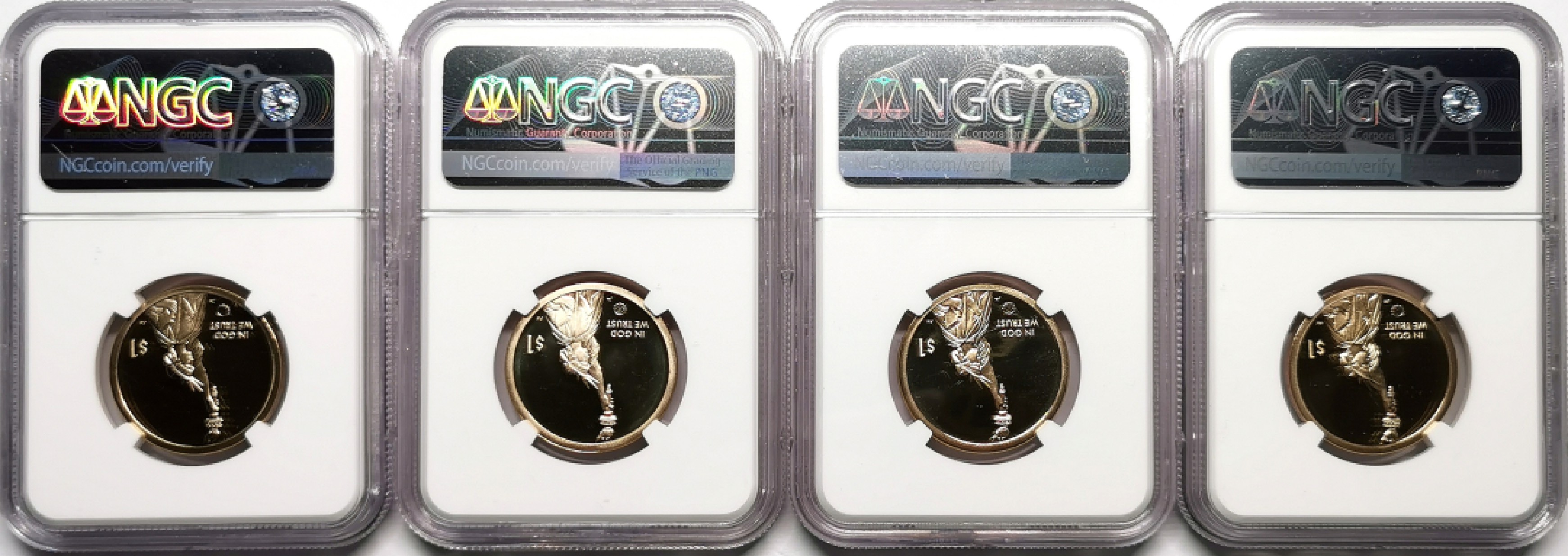 凡希社世界钱币微拍第二百三十三期 2019美国创新发明州币壹元四枚一组NGC-PF69UC