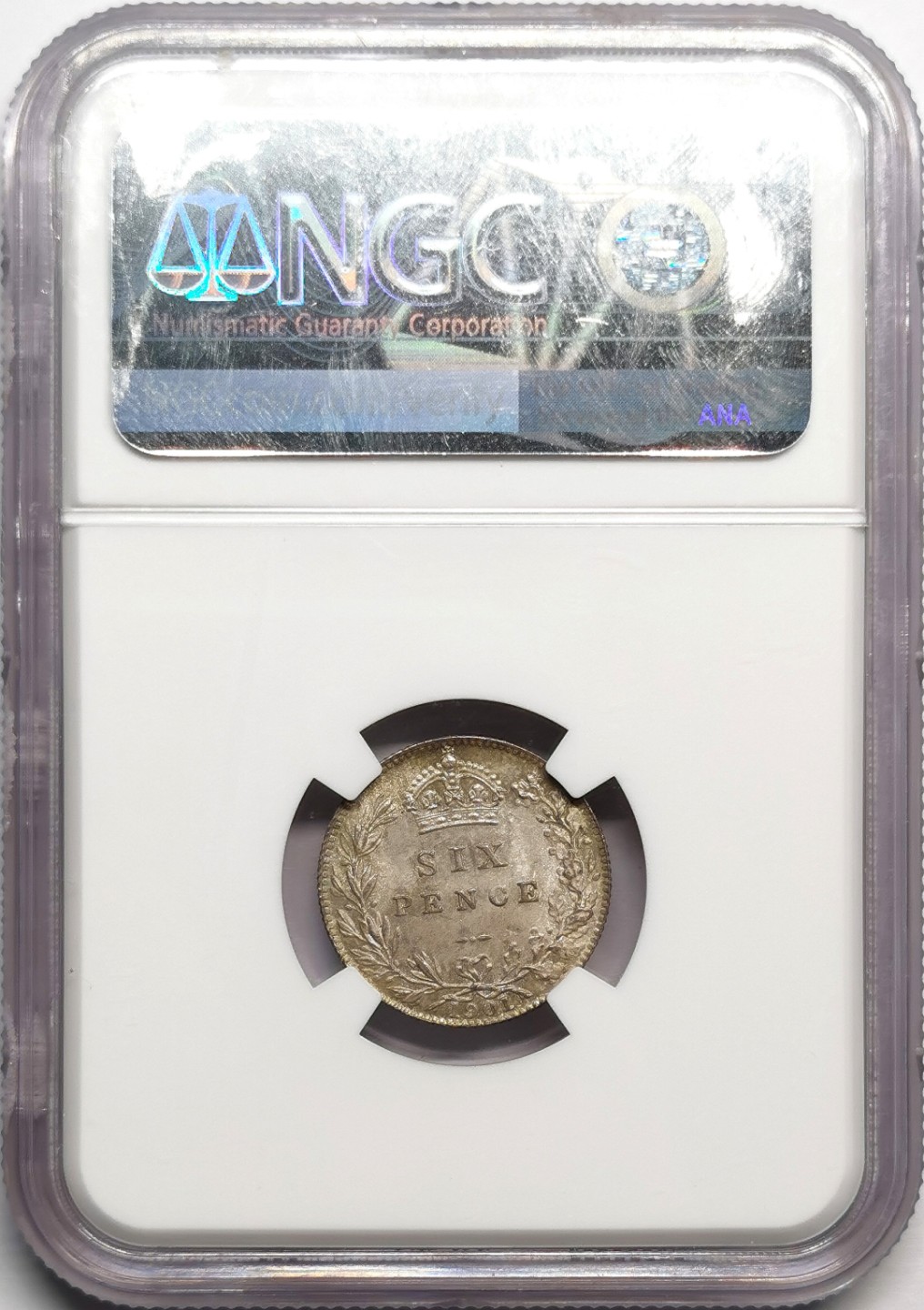 凡希社世界钱币微拍第二百三十三期 1901英国批纱6便士NGC-MS66名家旧藏！
