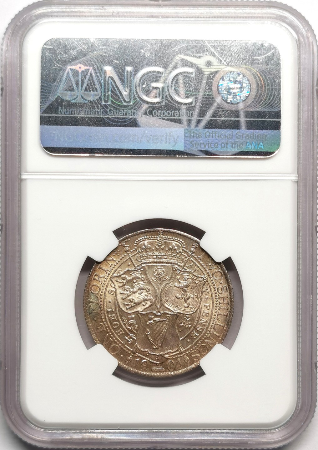 凡希社世界钱币微拍第二百三十三期 1901英国批纱2先令NGC-MS63