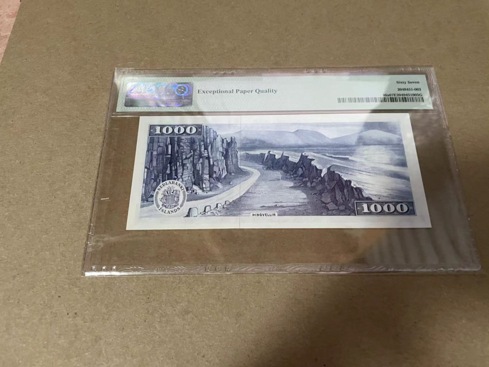 【Blue Auction】✨世界纸币精拍第306期——南越豹子【精】 冰岛 1961年1000克朗 PMG67EPQ  
