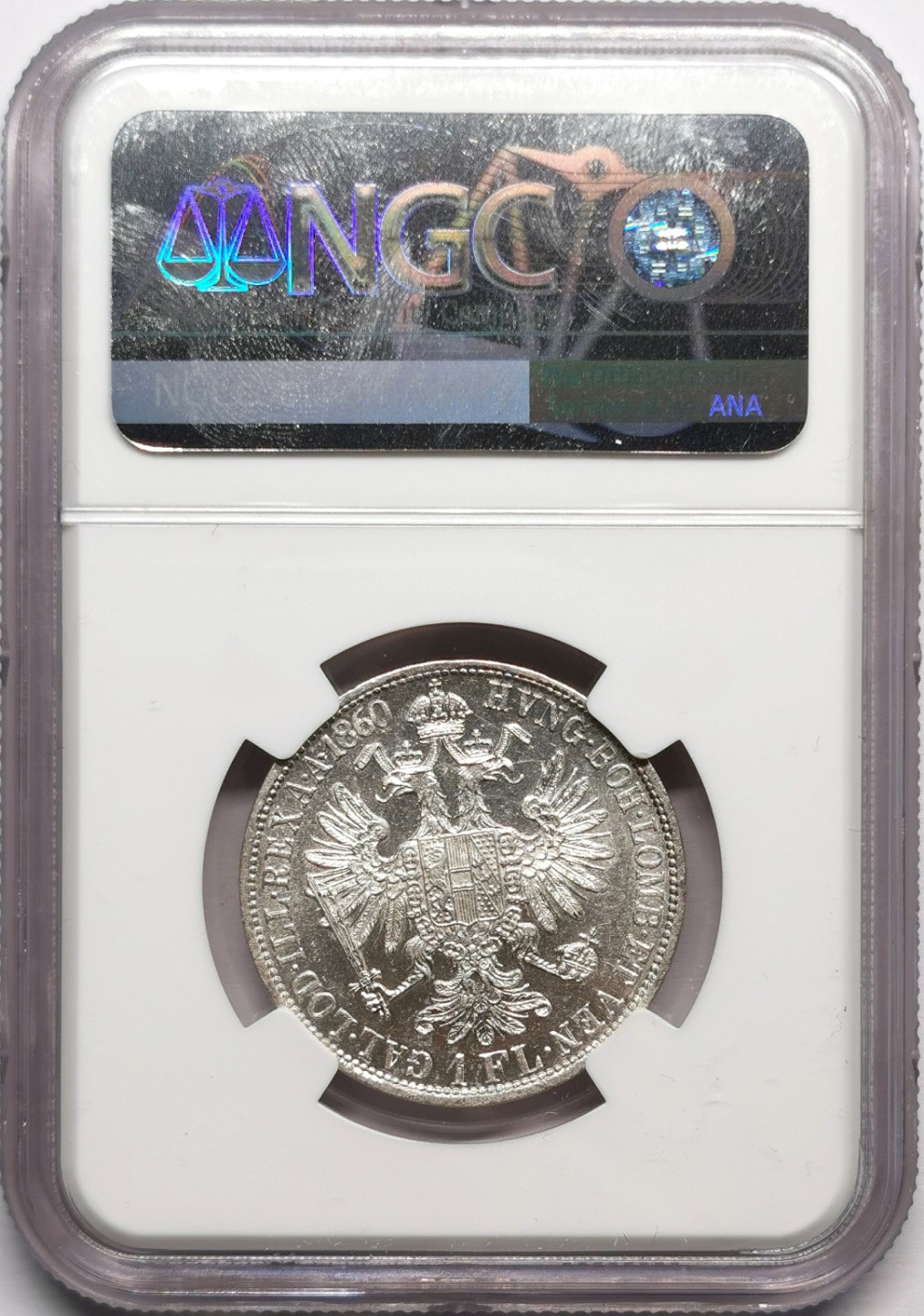 凡希社世界钱币微拍第二百三十三期 1860奥地利佛罗林银币NGC-MS62