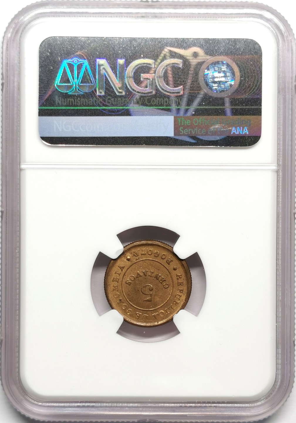 凡希社世界钱币微拍第二百三十三期 1901哥伦比亚5分铜币NGC-MS63