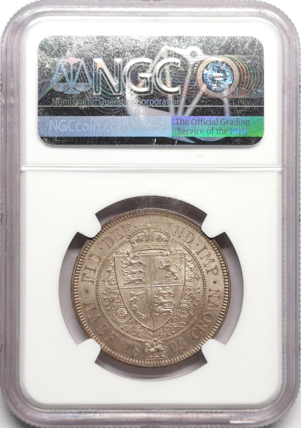 凡希社世界钱币微拍第二百三十三期 1893英国老维批纱半克朗NGC-MS63