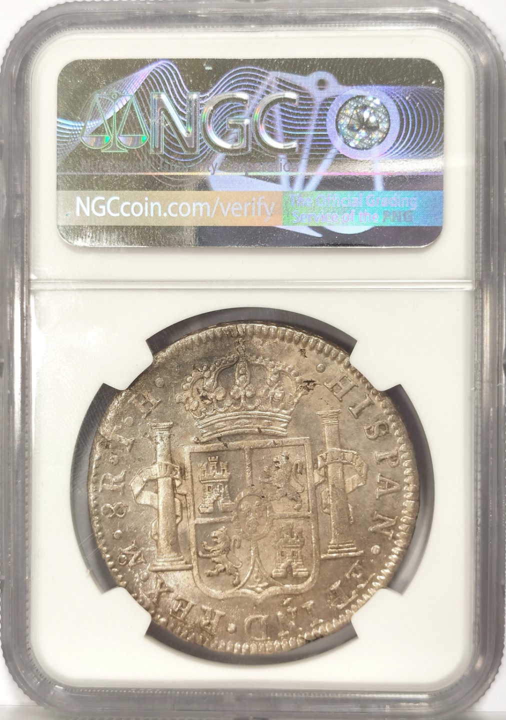 博洋堂“臻选之作”世界钱币精品专场暨第020期（全场包邮） NGC MS62 墨西哥卡洛斯四世 1808 8里亚尔 有点minterror 淡灰色包浆 深打底光十足 收藏性价比高