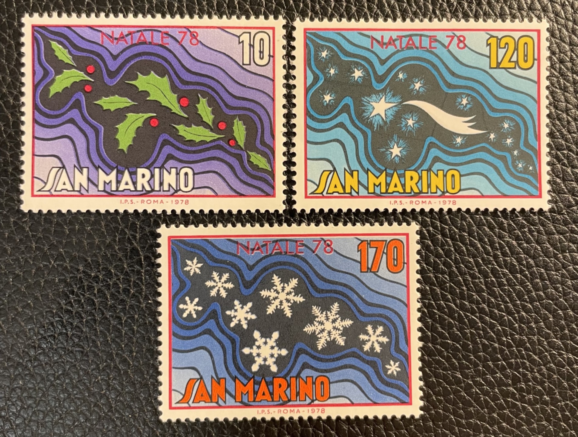 1978年圣马力诺圣诞节邮票新3全