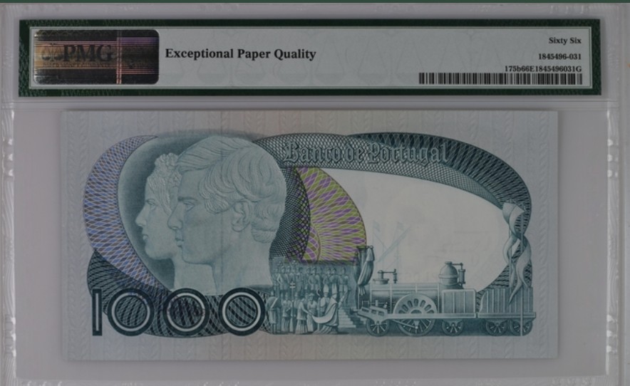 收藏联盟Quantum Auction 第243期拍卖 已更新 葡萄牙1980年1000埃斯库多 PMG66 “充满希望的”佩德罗五世