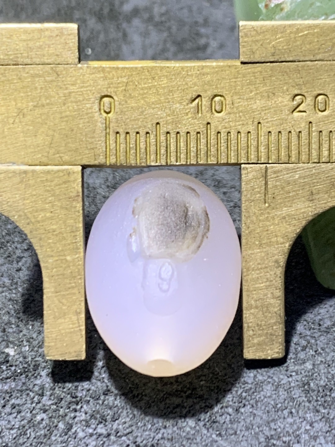 精美亚光高玉化海洋玉髓手工俏色巧雕无相佛桶珠一个！