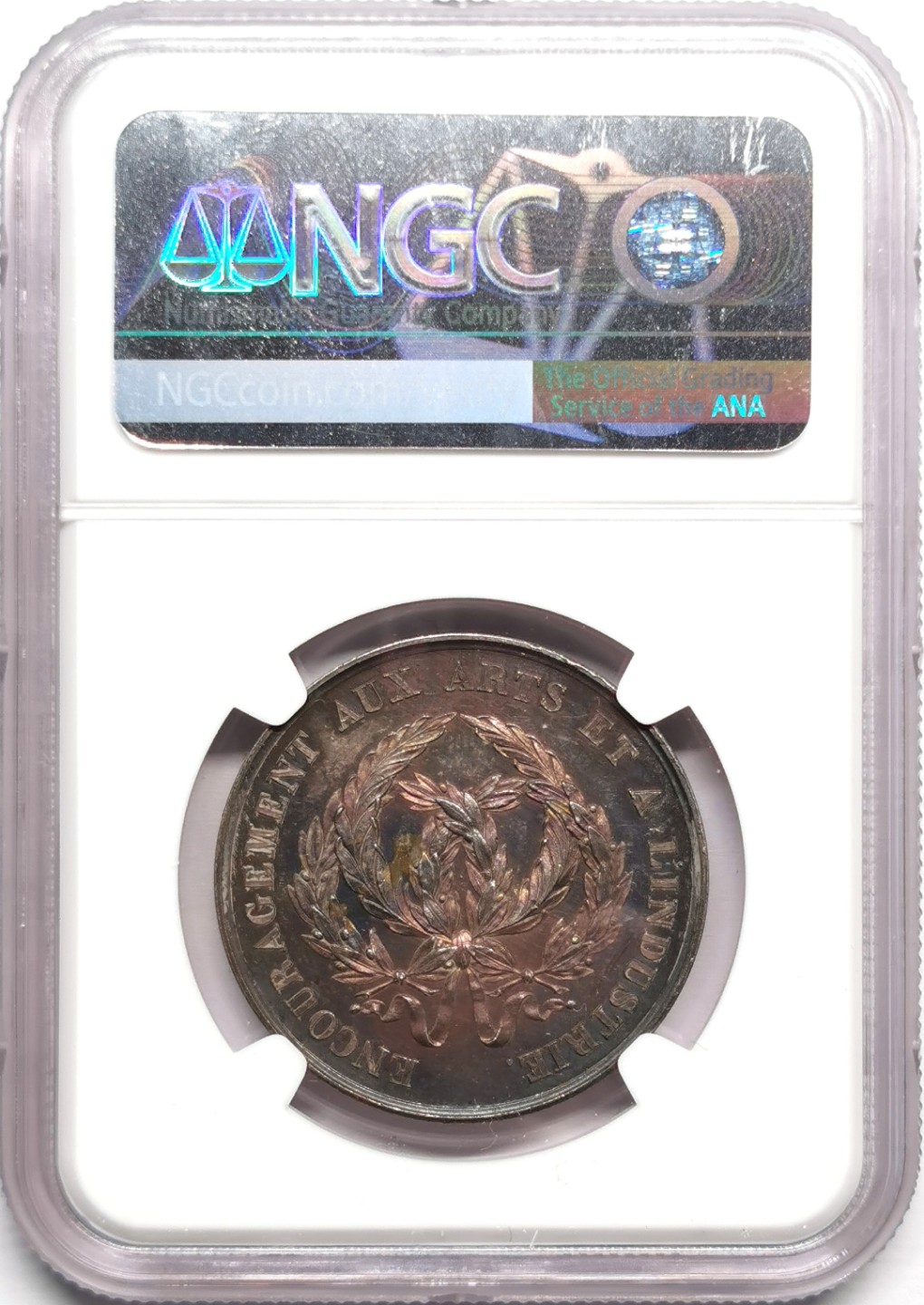 凡希社世界钱币微拍第二百三十三期 1839法国里昂艺术协会纪念银章NGC-MS62Barre作品！