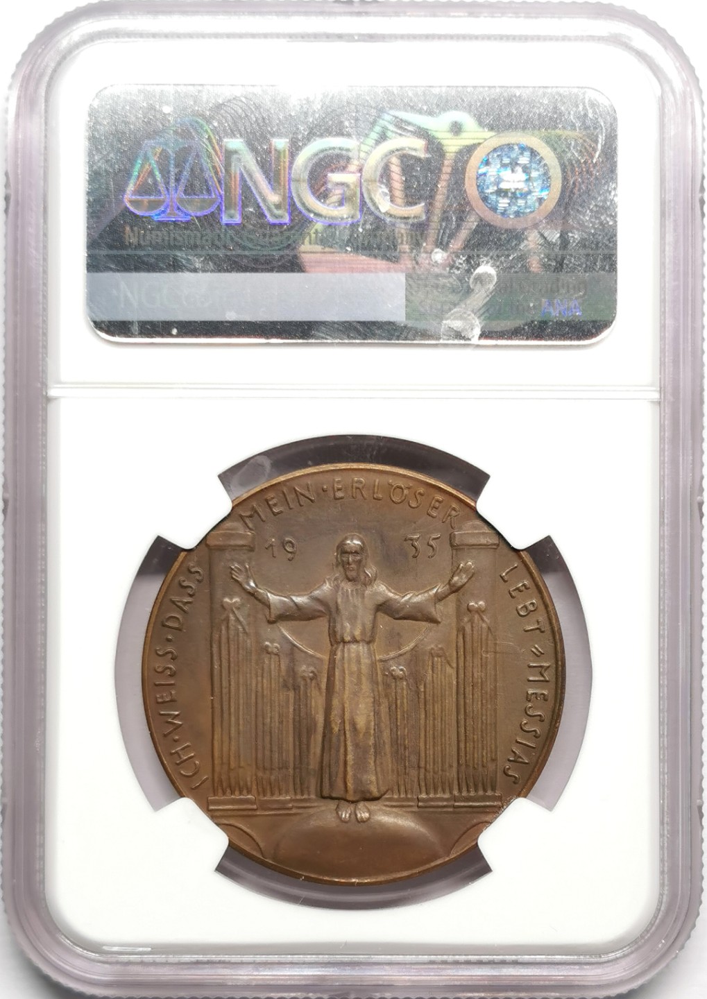 凡希社世界钱币微拍第二百三十三期 1935德国作曲家亨德尔诞辰250周年纪念铜章NGC-MS62哥茨作品！