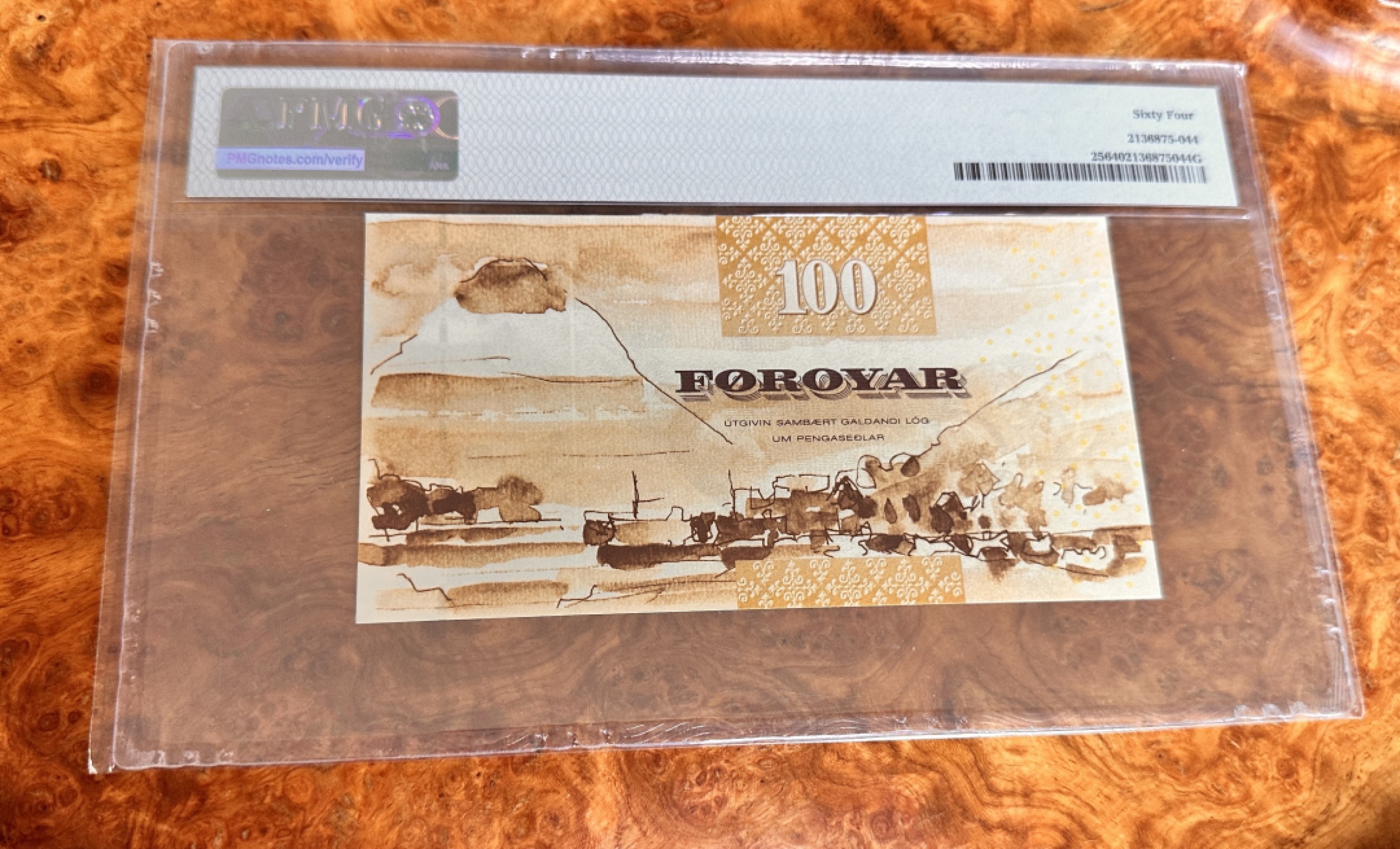 Chase Auction 第20期 - - 外钞、民国钞和人民币混合场！ 2002年法罗群岛100克朗，PMG64！