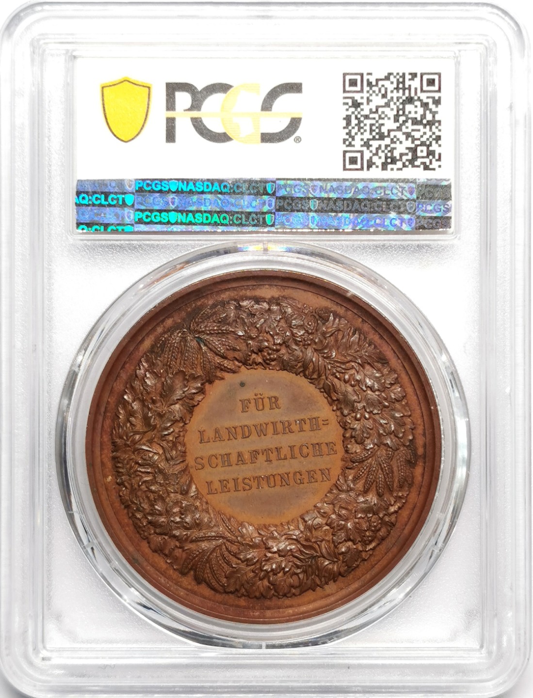 凡希社世界钱币微拍第二百三十三期 十九世纪普鲁士农业女神铜章PCGS-SP63精美！