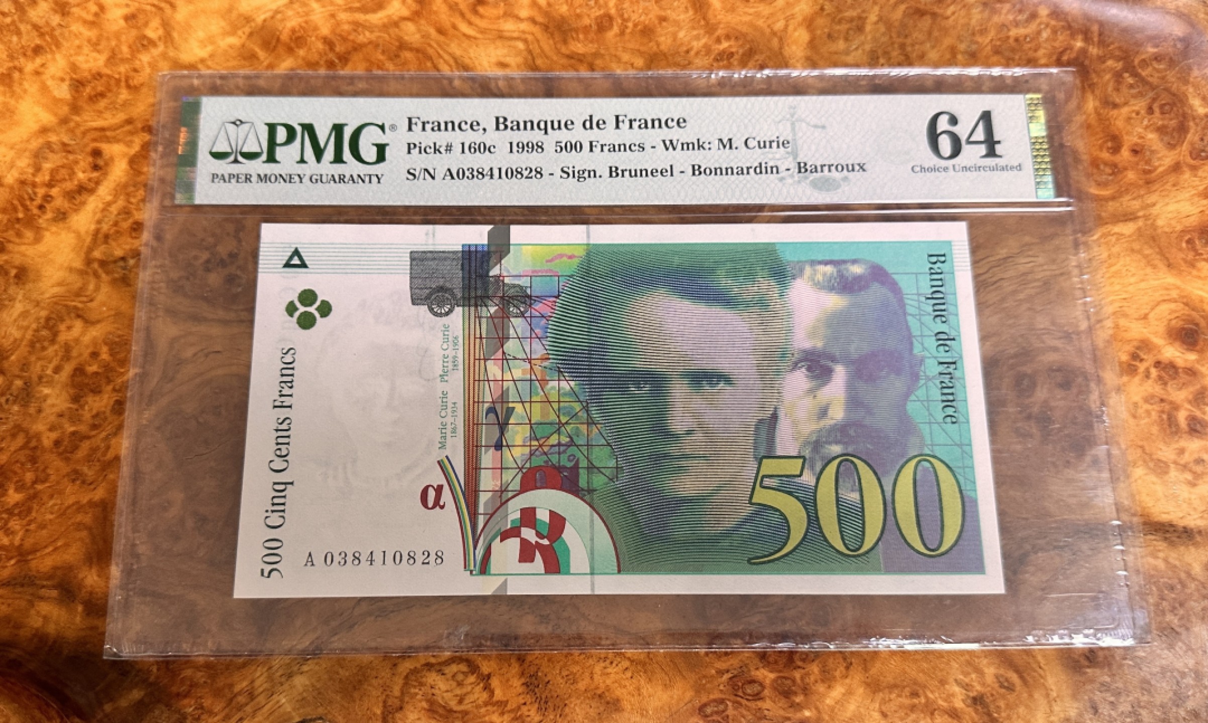 Chase Auction 第20期 - - 外钞、民国钞和人民币混合场！ 1998年法国500法郎，PMG64，居里夫人！
