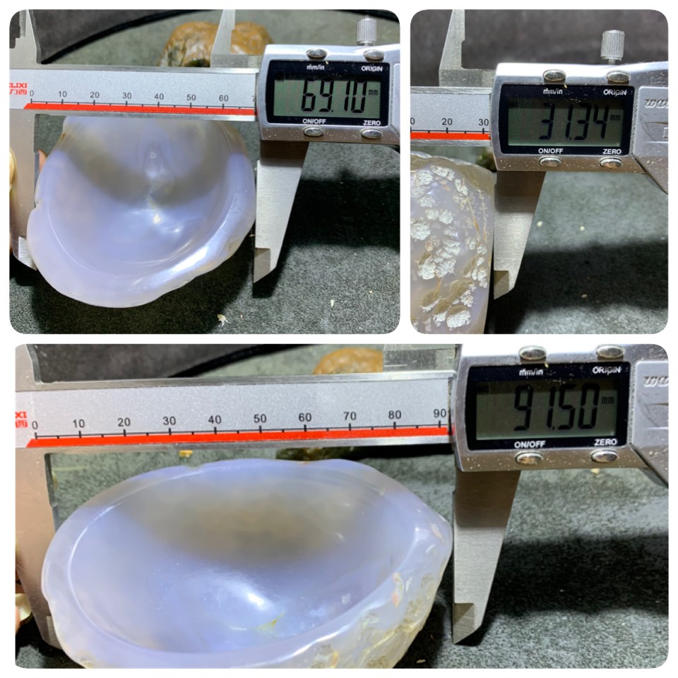 精美天然玛瑙原石打磨原石茶杯，笔洗一个，