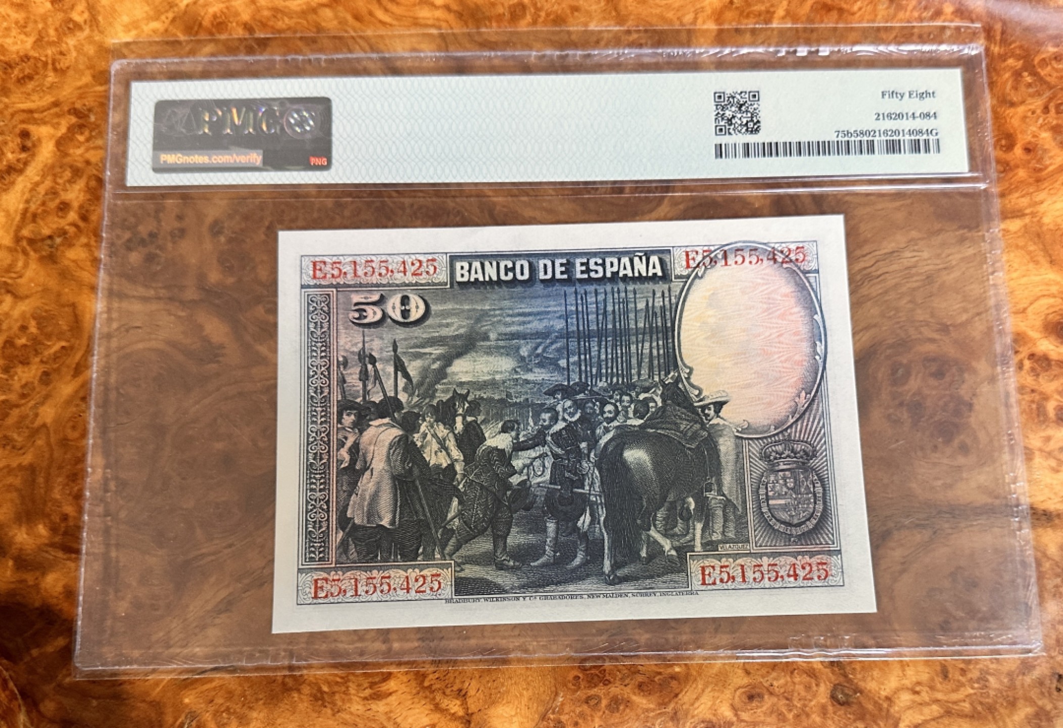Chase Auction 第20期 - - 外钞、民国钞和人民币混合场！ 1928年西班牙50比塞塔，PMG58！