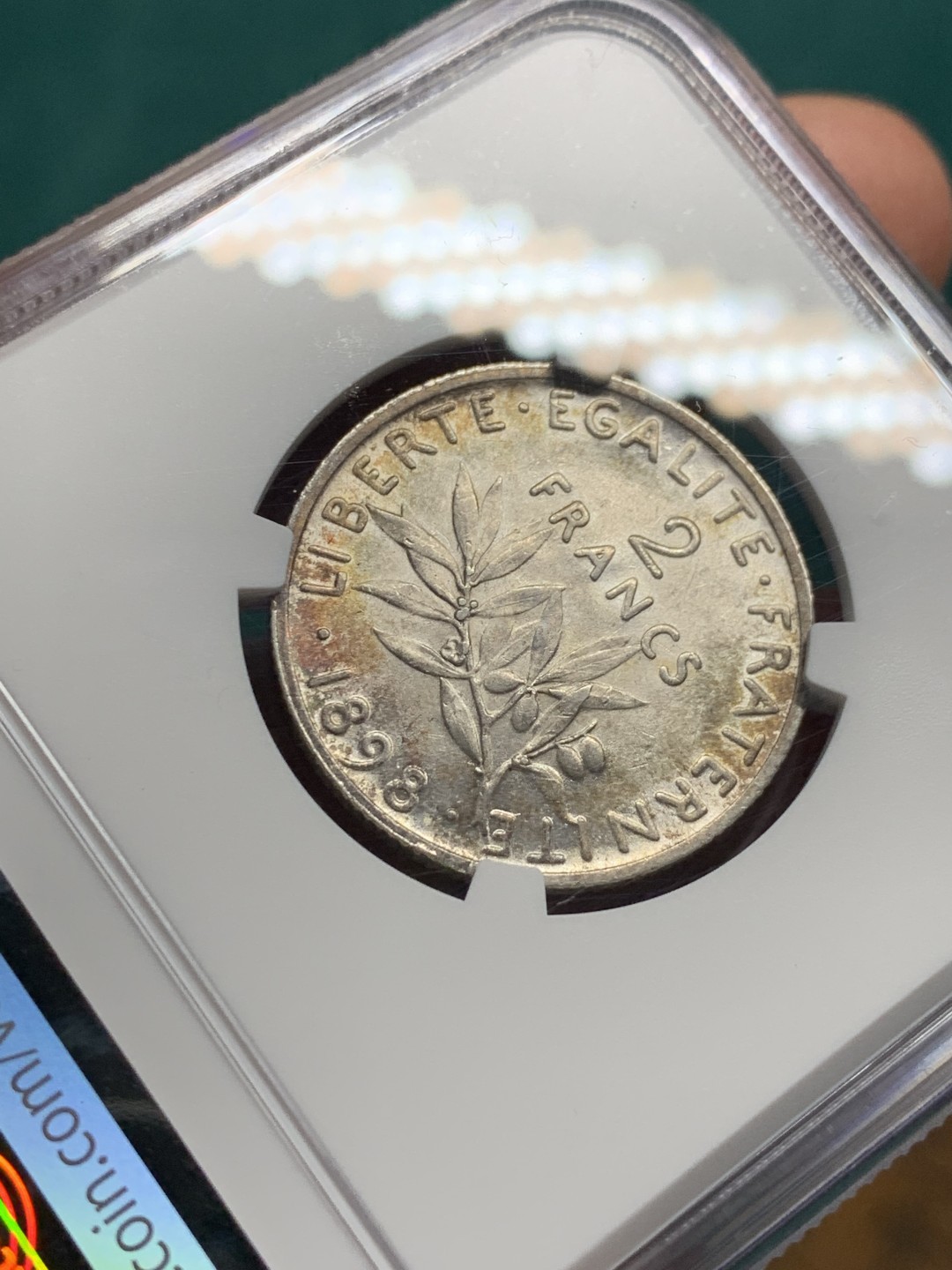 《竞宝斋》第147场-周日，周一 2场 (全场包邮) NGC-MS61 法国1898年 播种女神 早期年份2法郎银币 早期好品稀少