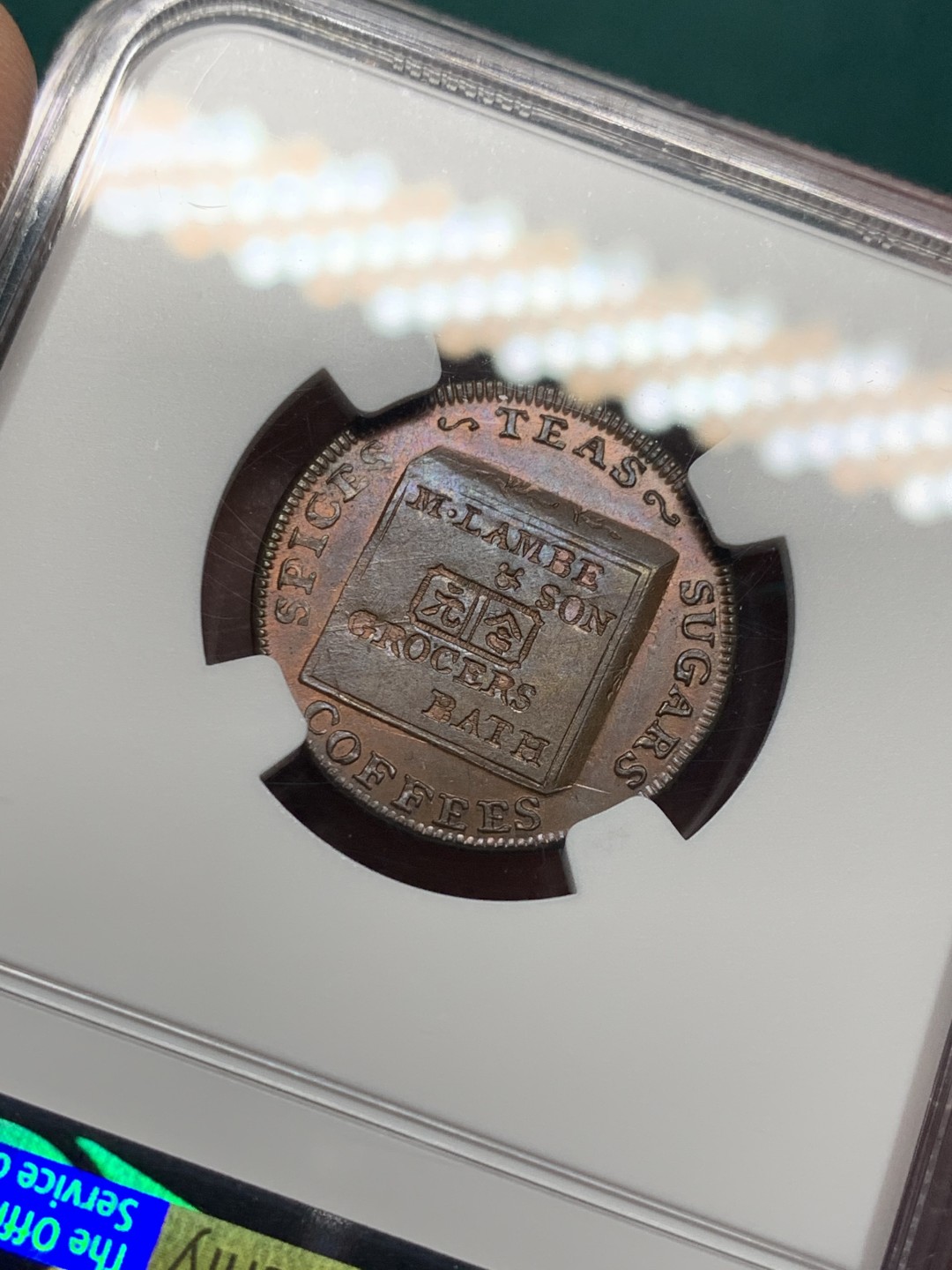 《竞宝斋》第147场-周日，周一 2场 (全场包邮) NGC MS66 英国巴斯 1794年 1法新代用币 非常少见的汉语元素，少见RB状态，唯一冠军分