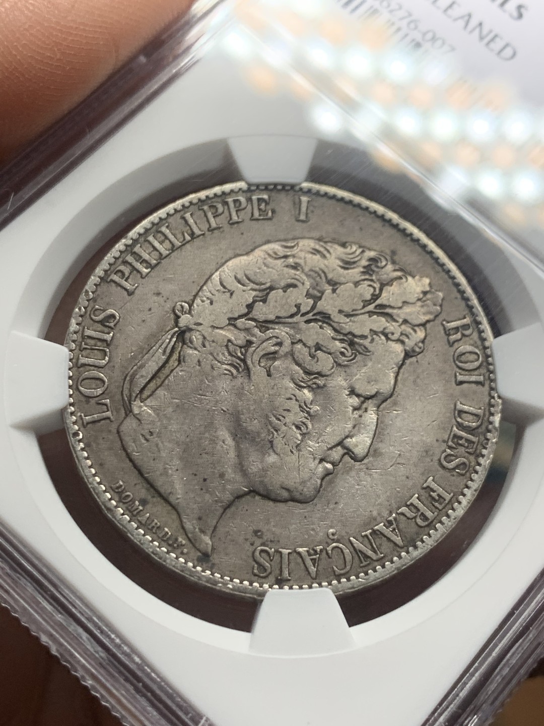 《竞宝斋》第147场-周日，周一 2场 (全场包邮) NGC XF 法国 1846年 菲利普 5法郎银币 流通品质