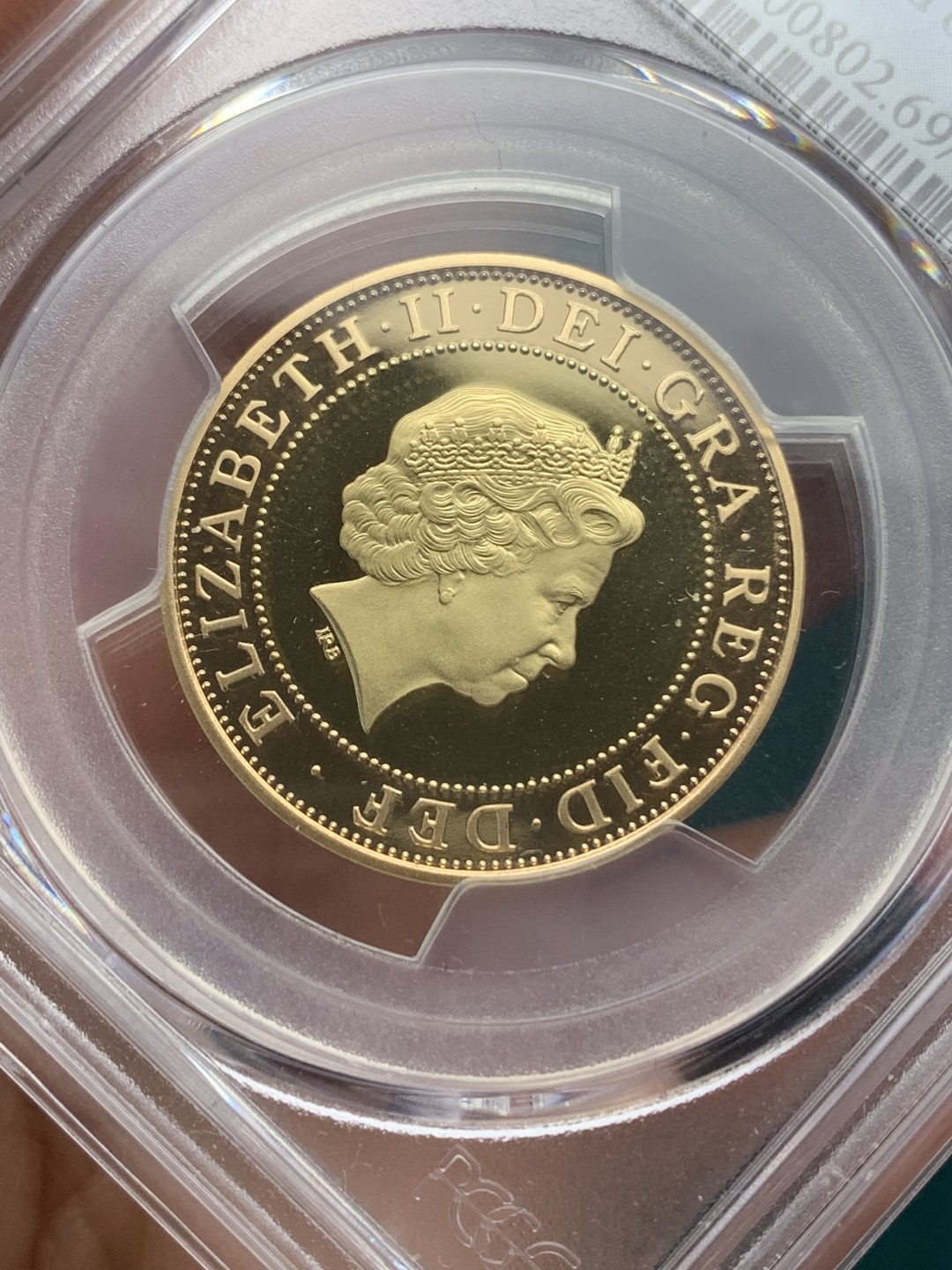 《竞宝斋》第147场-周日，周一 2场 (全场包邮) PCGS PR69DCAM 2005年 英国二战结束60年纪念金币 15.976克 0.9167金 直径28.4MM  发行2，924枚