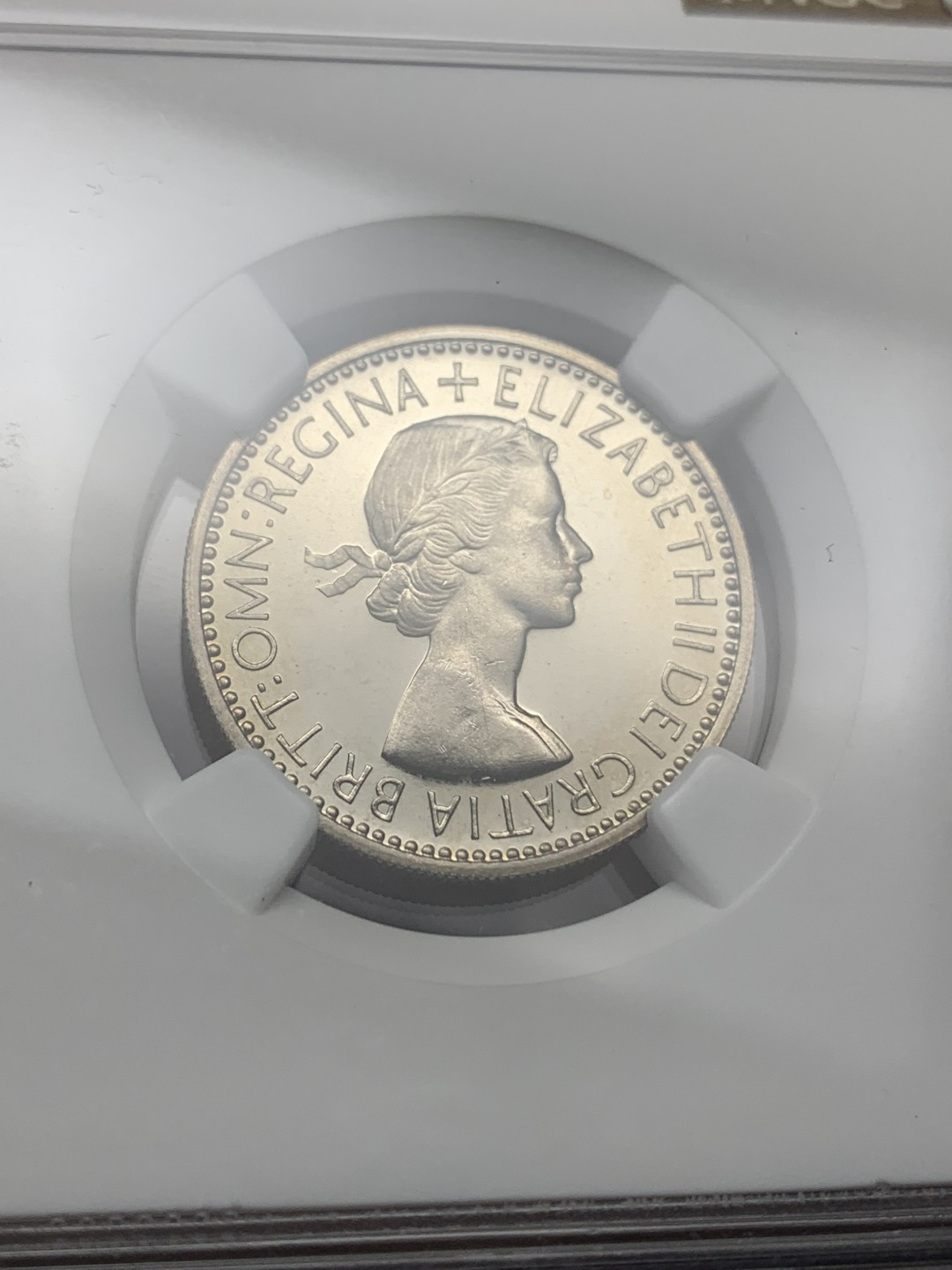 《竞宝斋》第147场-周日，周一 2场 (全场包邮) NGC-PF65CA 1953年英国伊丽莎白二世加冕首年精制1先令，带cameo（ENGLAND)